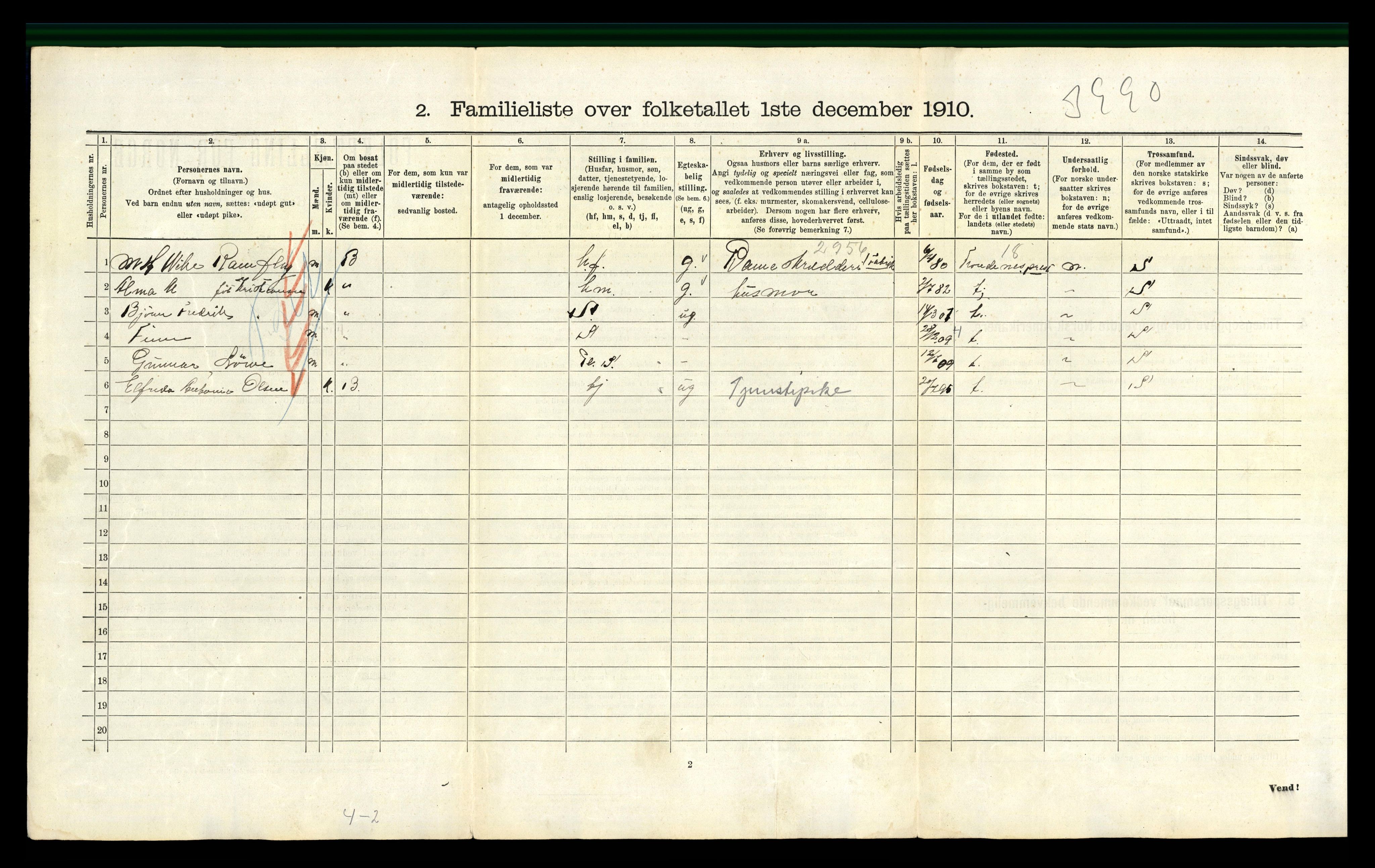 RA, 1910 census for Kristiania, 1910, p. 72152