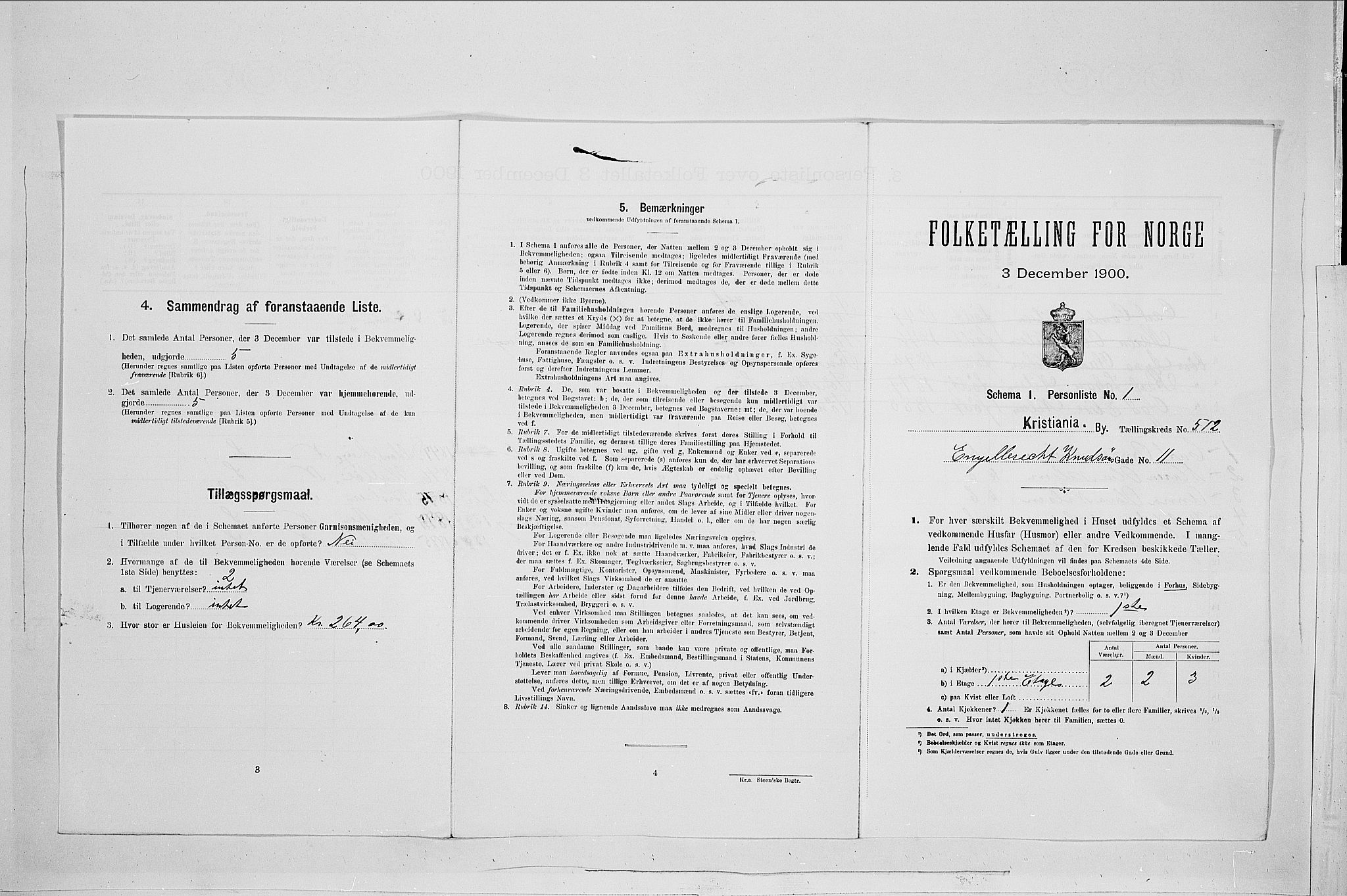 SAO, 1900 census for Kristiania, 1900, p. 41421