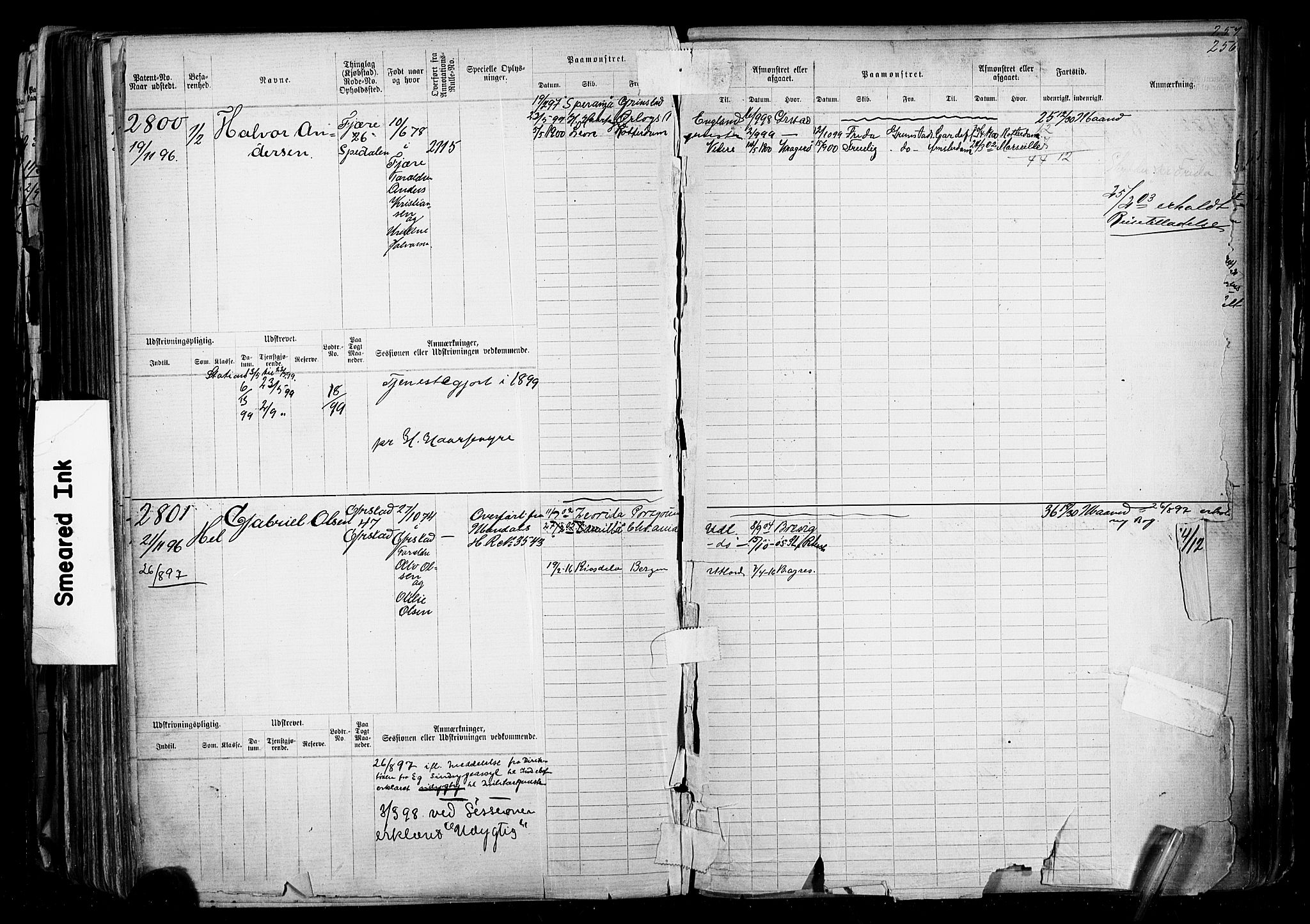 Grimstad mønstringskrets, SAK/2031-0013/F/Fb/L0012: Hovedrulle nr 2291-3051, V-25, 1889-1900, p. 273