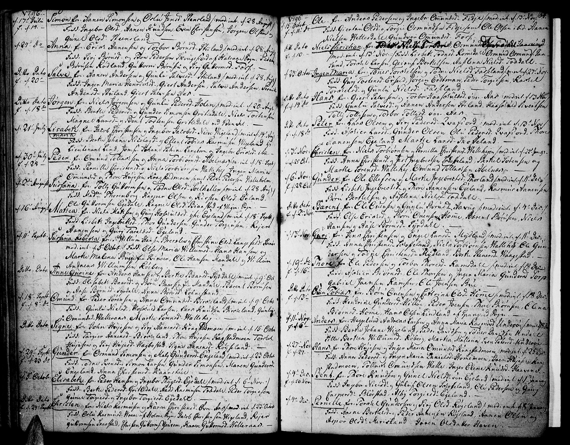 Sør-Audnedal sokneprestkontor, AV/SAK-1111-0039/F/Fa/Fab/L0002: Parish register (official) no. A 2 /1, 1766-1815, p. 64