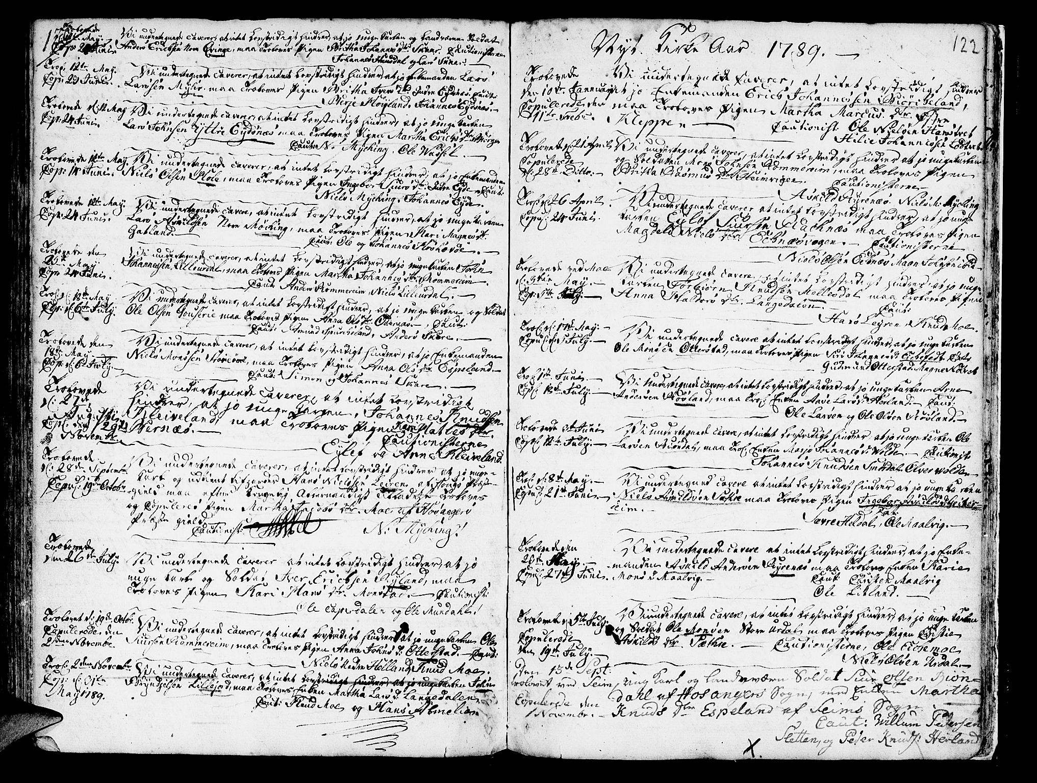 Hosanger sokneprestembete, SAB/A-75801/H/Haa: Parish register (official) no. A 2 /1, 1766-1793, p. 122
