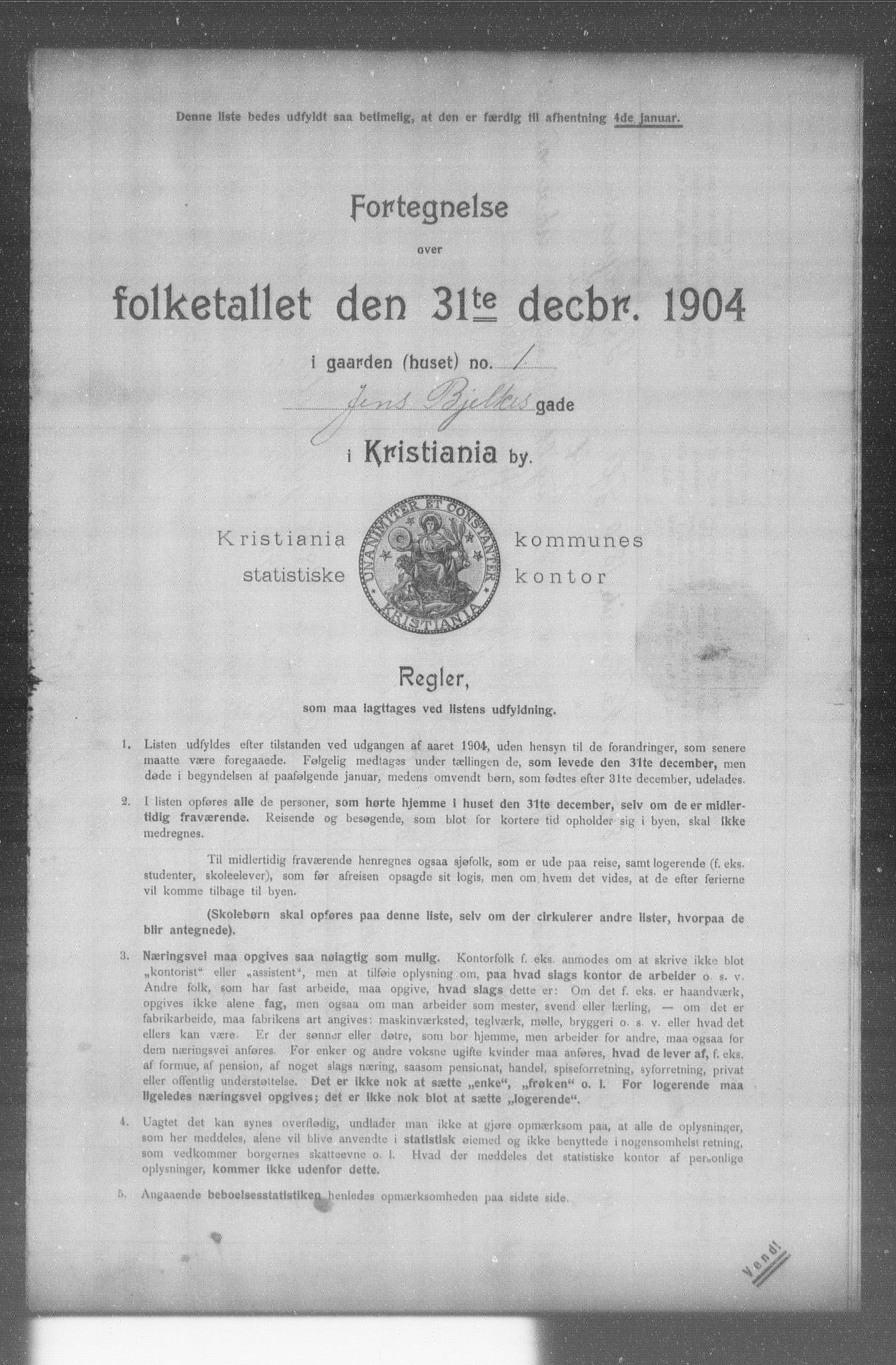 OBA, Municipal Census 1904 for Kristiania, 1904, p. 8749