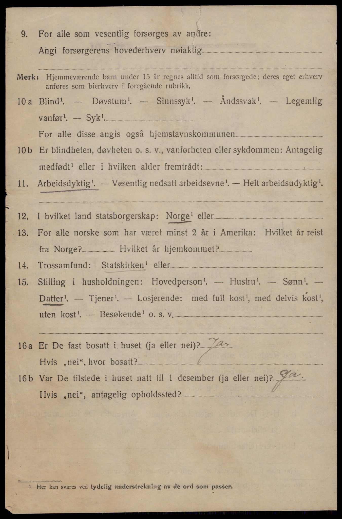 SAT, 1920 census for Trondheim, 1920, p. 106499