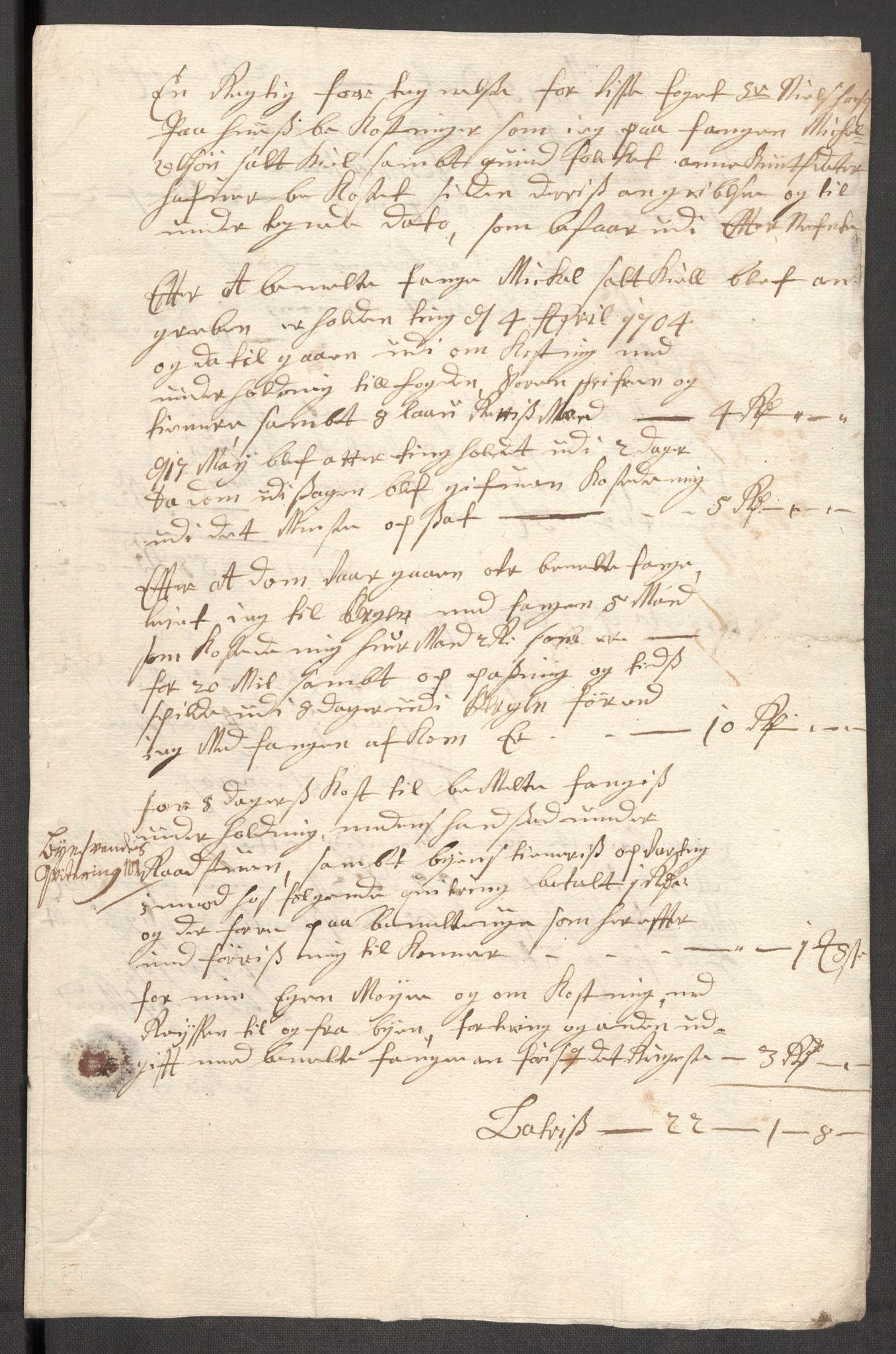 Rentekammeret inntil 1814, Reviderte regnskaper, Fogderegnskap, AV/RA-EA-4092/R53/L3428: Fogderegnskap Sunn- og Nordfjord, 1704, p. 291