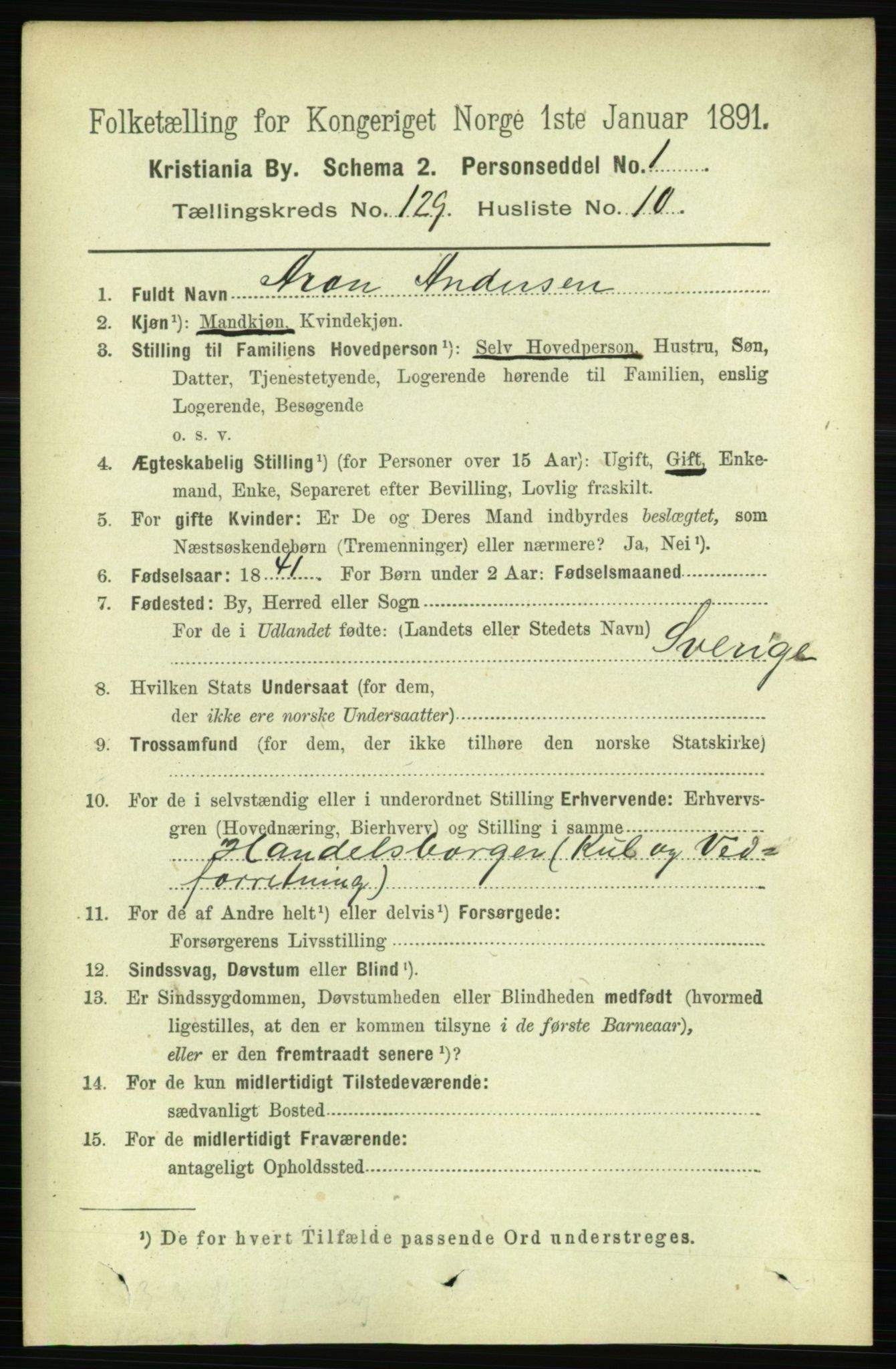 RA, 1891 census for 0301 Kristiania, 1891, p. 69437