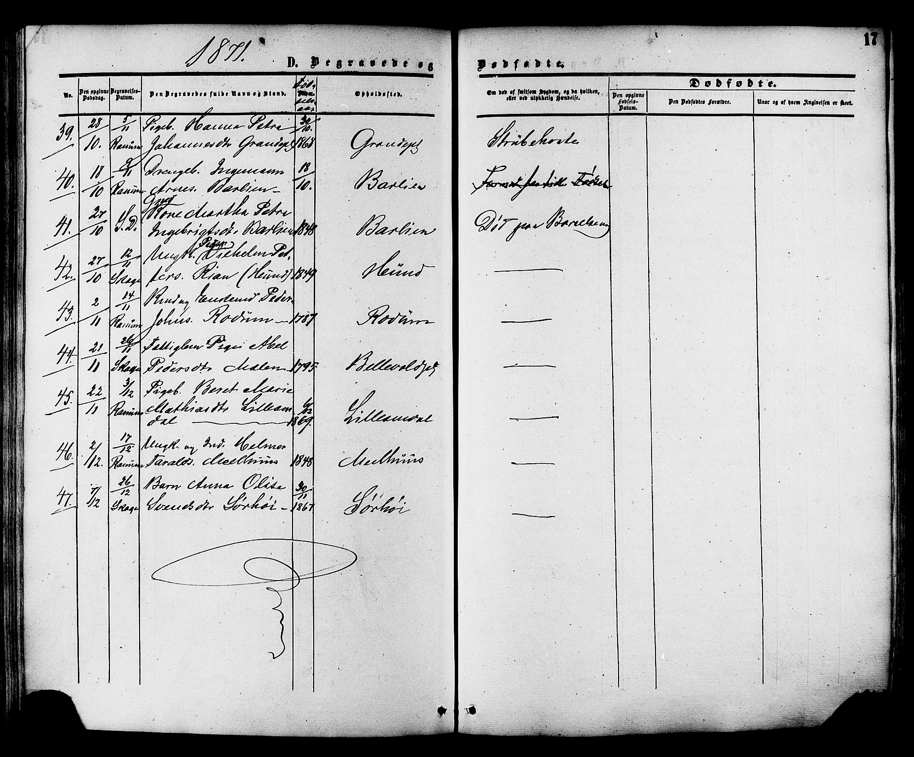 Ministerialprotokoller, klokkerbøker og fødselsregistre - Nord-Trøndelag, SAT/A-1458/764/L0553: Parish register (official) no. 764A08, 1858-1880, p. 17