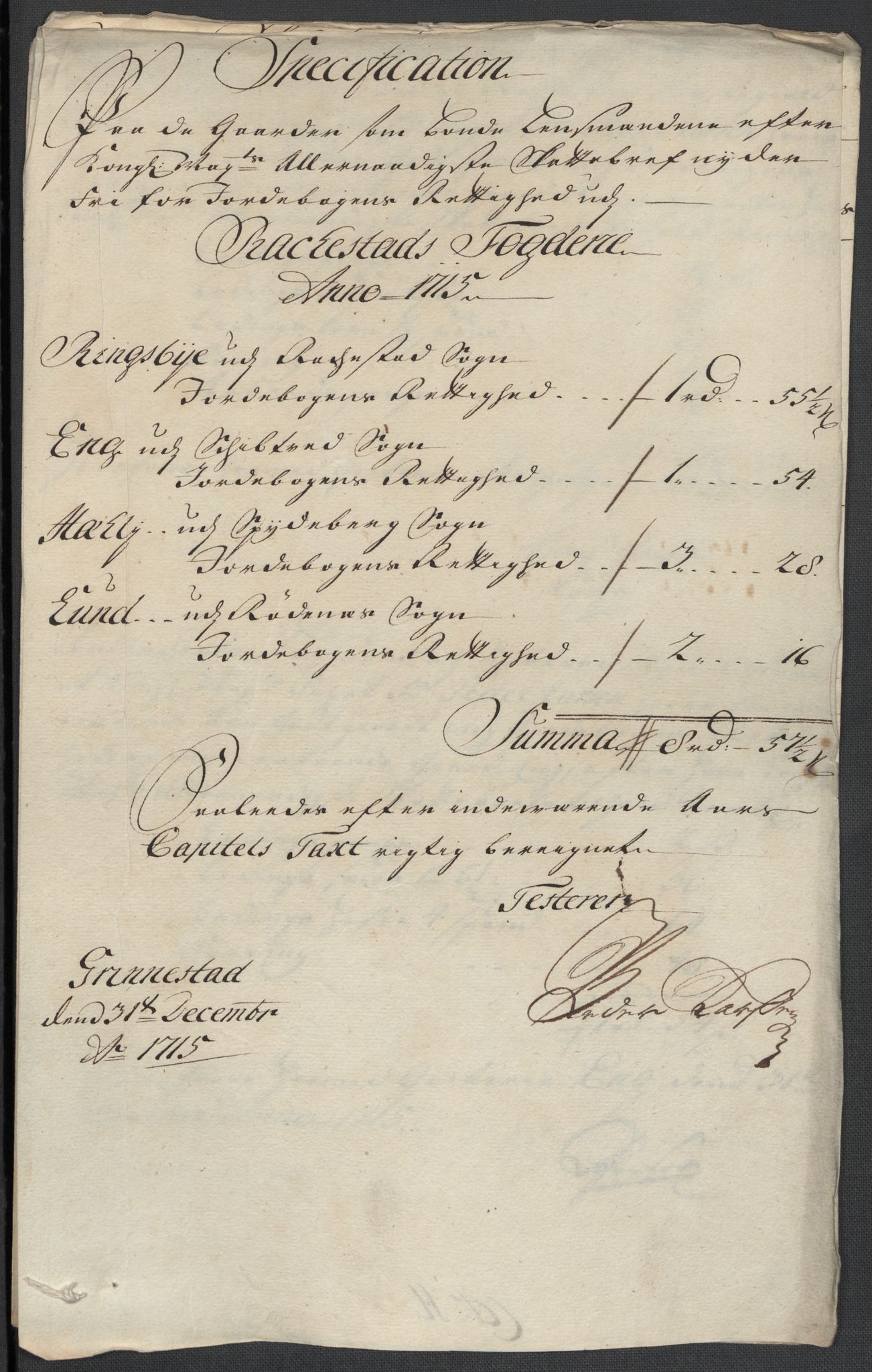 Rentekammeret inntil 1814, Reviderte regnskaper, Fogderegnskap, AV/RA-EA-4092/R07/L0310: Fogderegnskap Rakkestad, Heggen og Frøland, 1715, p. 309