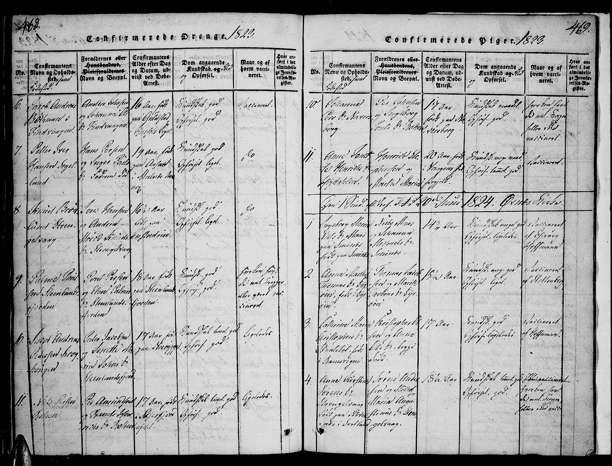 Ministerialprotokoller, klokkerbøker og fødselsregistre - Nordland, AV/SAT-A-1459/893/L1331: Parish register (official) no. 893A04, 1820-1840, p. 468-469