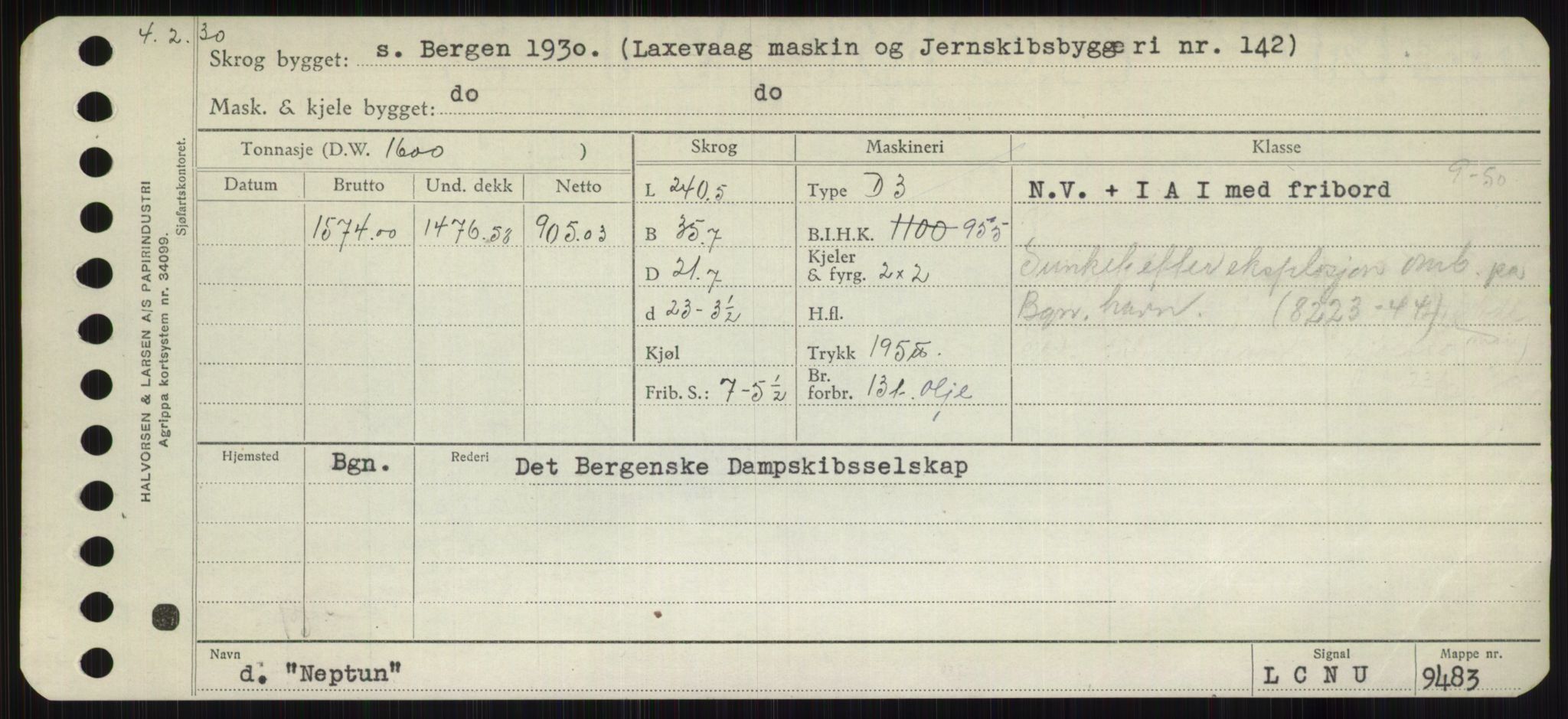 Sjøfartsdirektoratet med forløpere, Skipsmålingen, AV/RA-S-1627/H/Hb/L0003: Fartøy, I-N, p. 403