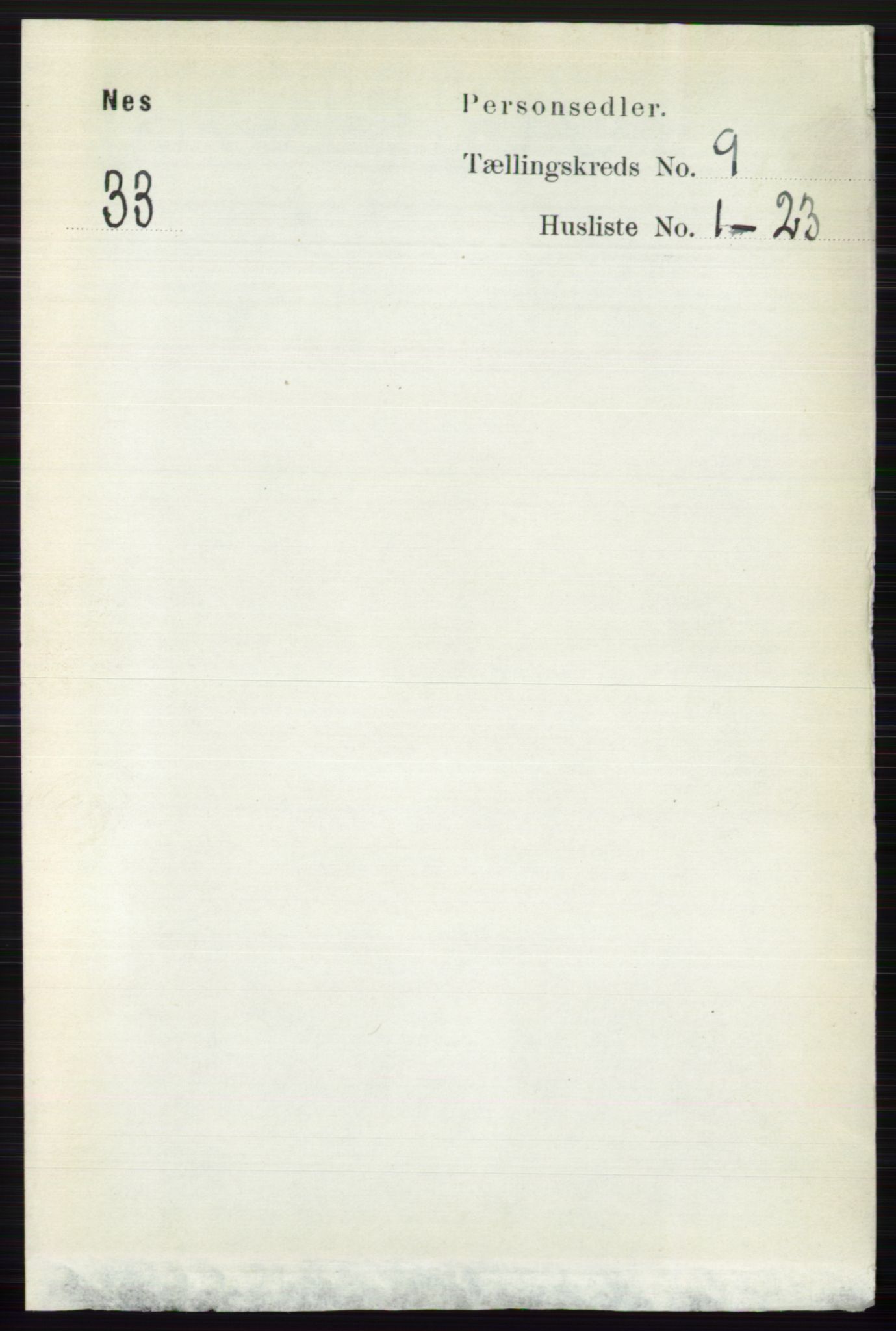 RA, 1891 census for 0616 Nes, 1891, p. 4336