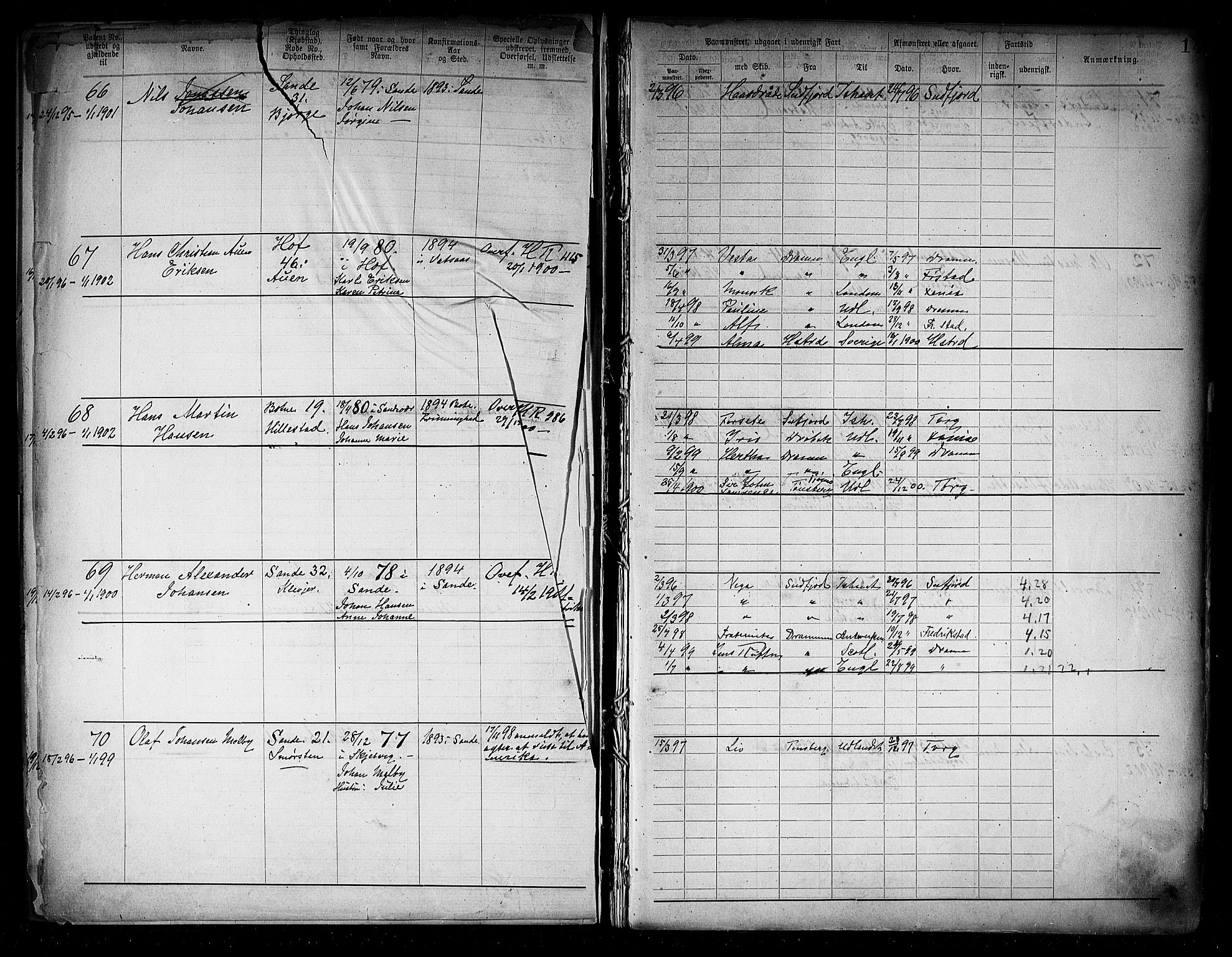 Holmestrand innrulleringskontor, SAKO/A-1151/F/Fb/L0004: Annotasjonsrulle, 1894-1911, p. 17