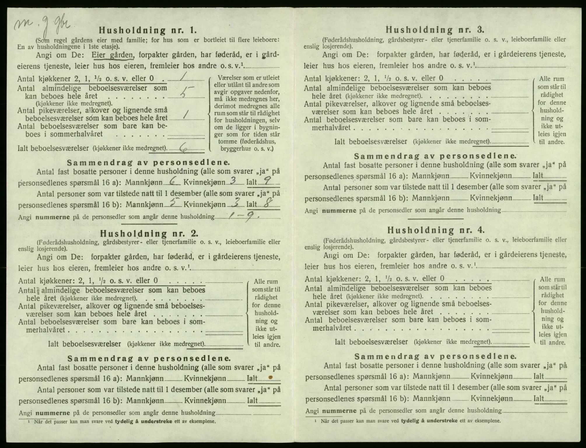 SAB, 1920 census for Stord, 1920, p. 364