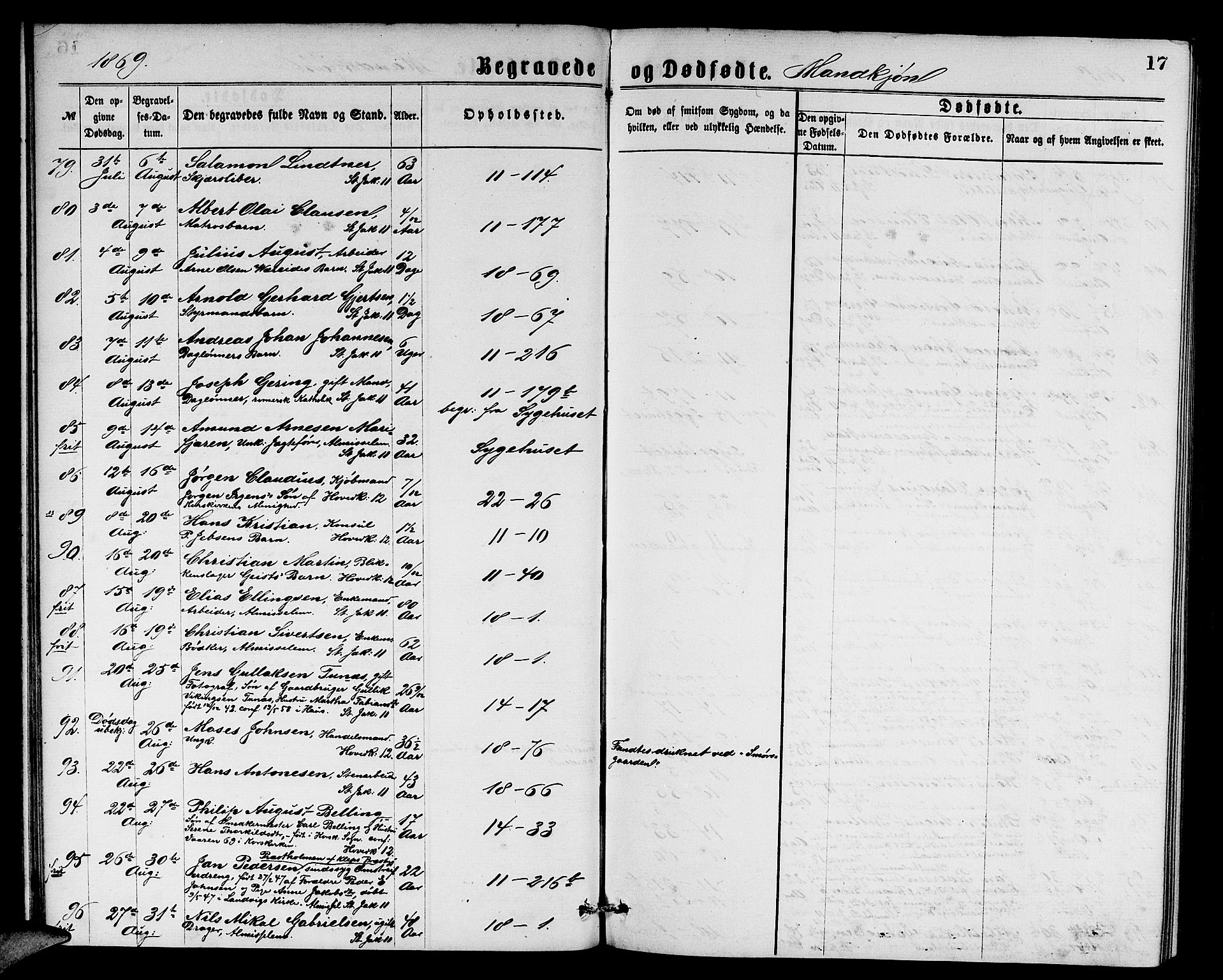 Domkirken sokneprestembete, AV/SAB-A-74801/H/Hab/L0040: Parish register (copy) no. E 4, 1868-1877, p. 17