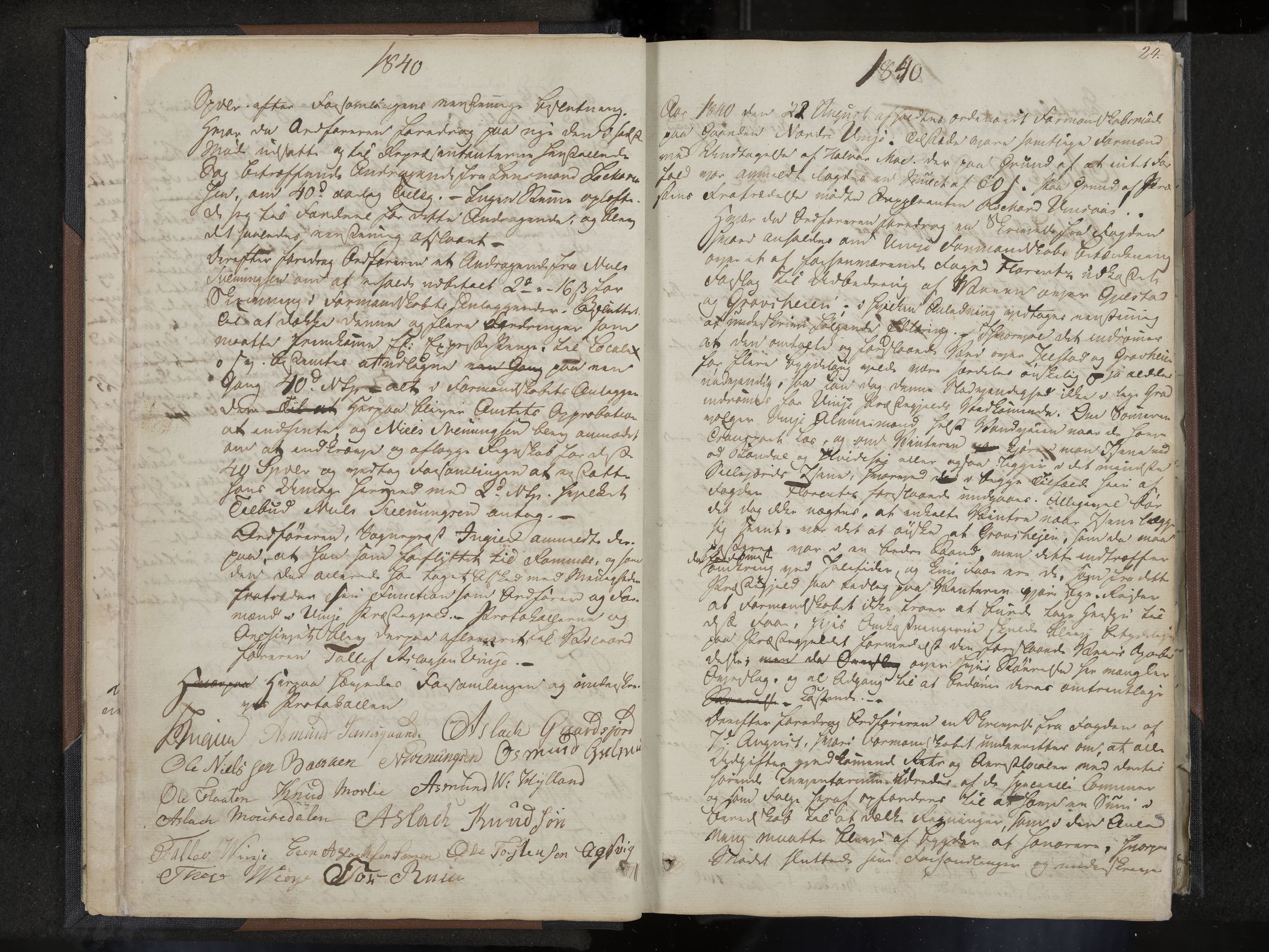 Vinje formannskap og sentraladministrasjon, IKAK/0834021-1/A/L0001: Møtebok, 1838-1889, p. 24