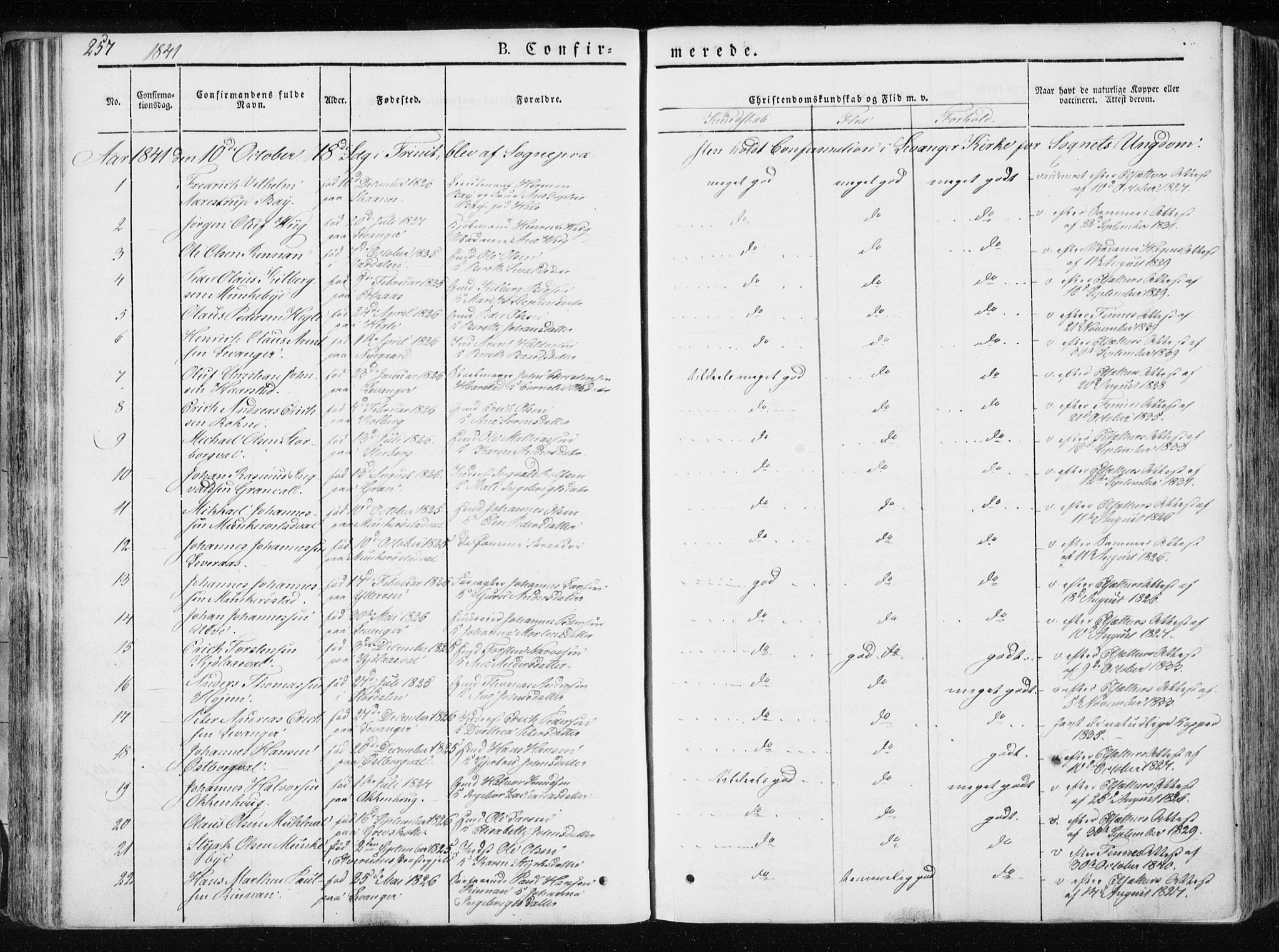 Ministerialprotokoller, klokkerbøker og fødselsregistre - Nord-Trøndelag, SAT/A-1458/717/L0154: Parish register (official) no. 717A06 /1, 1836-1849, p. 257