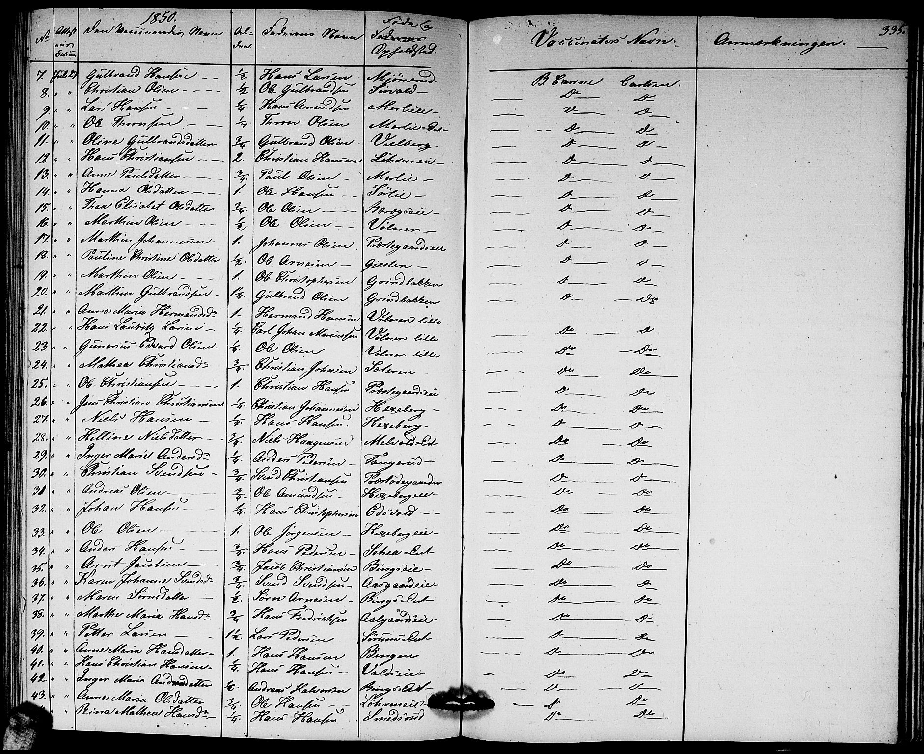 Sørum prestekontor Kirkebøker, AV/SAO-A-10303/G/Ga/L0003: Parish register (copy) no. I 3, 1846-1863, p. 335