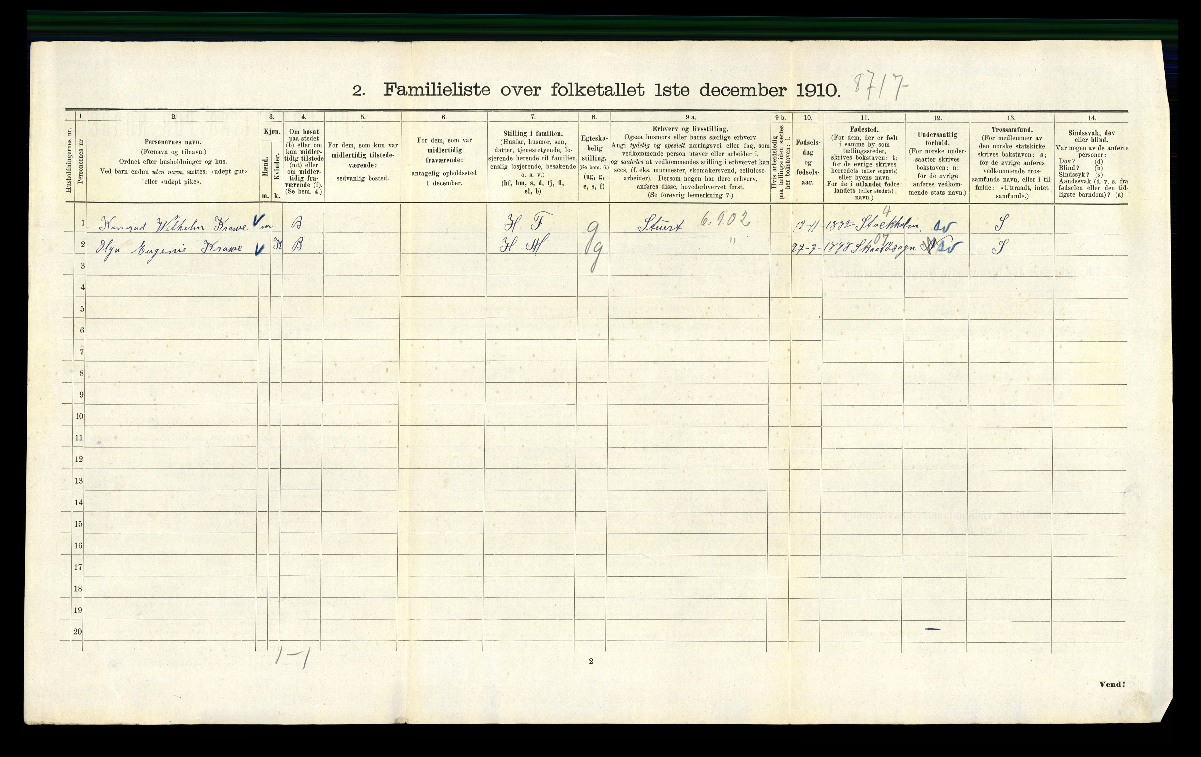 RA, 1910 census for Kristiania, 1910, p. 66460