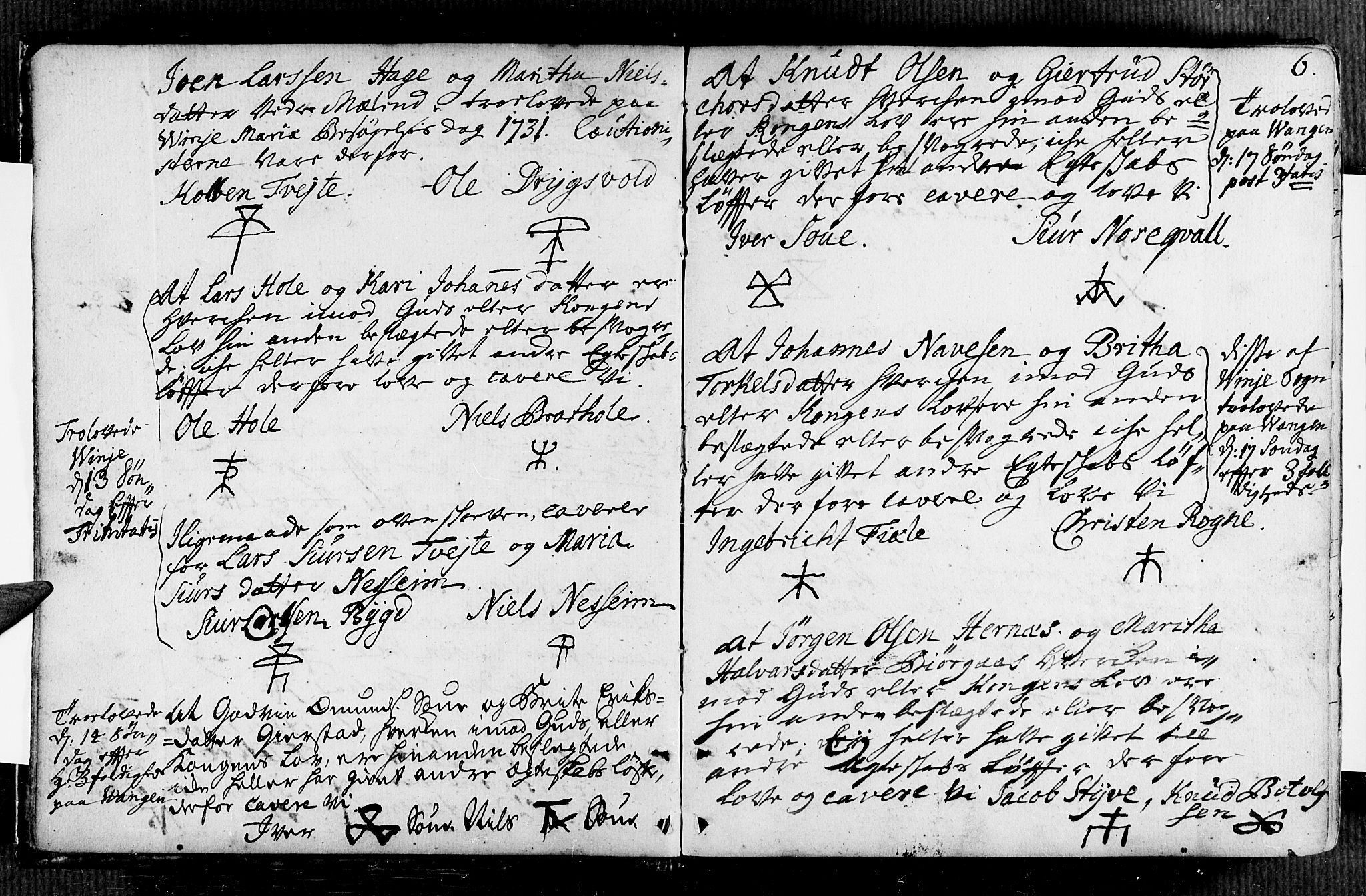 Voss sokneprestembete, AV/SAB-A-79001/H/Haa: Parish register (official) no. A 7, 1731-1773, p. 6