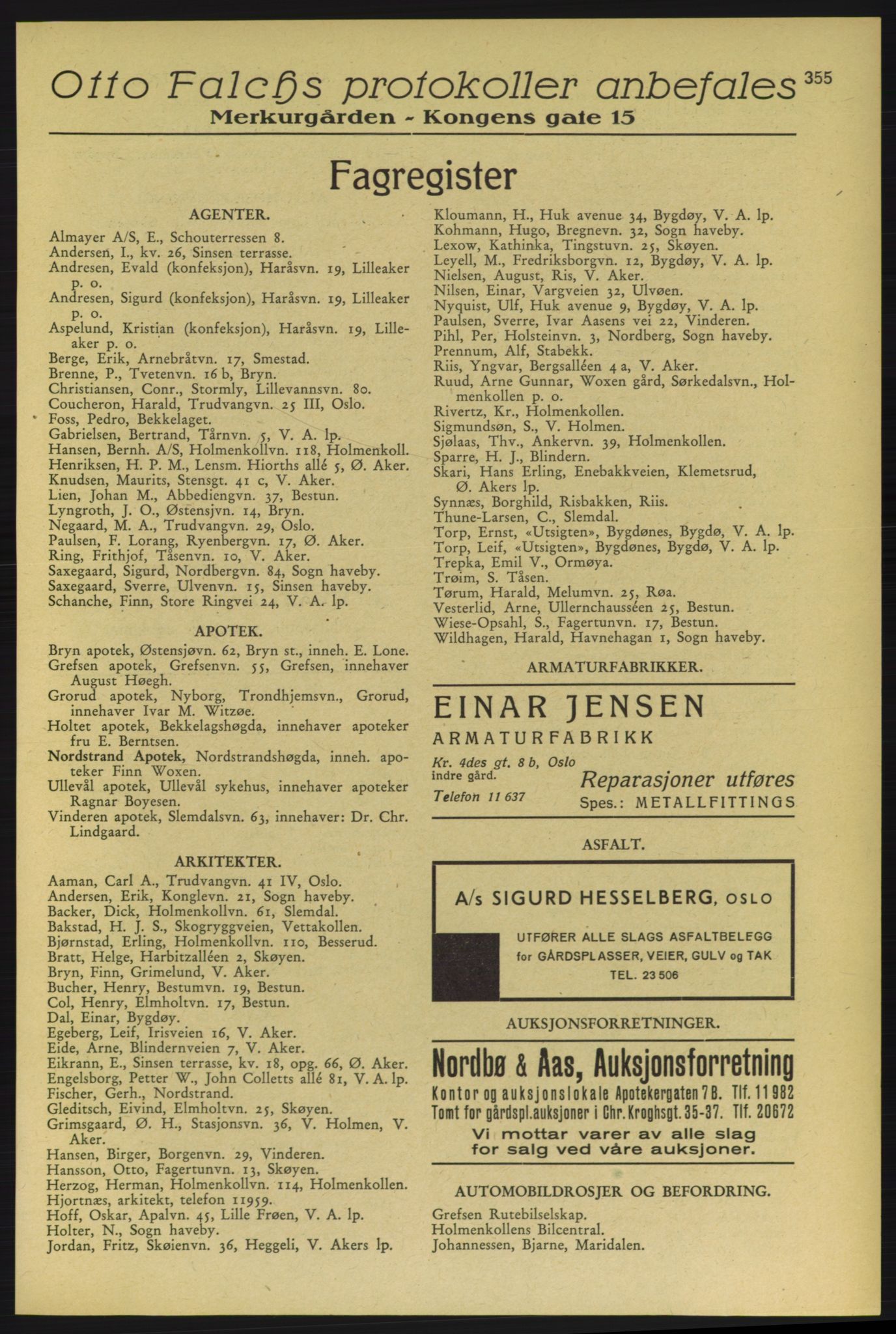 Aker adressebok/adressekalender, PUBL/001/A/006: Aker adressebok, 1937-1938, p. 355