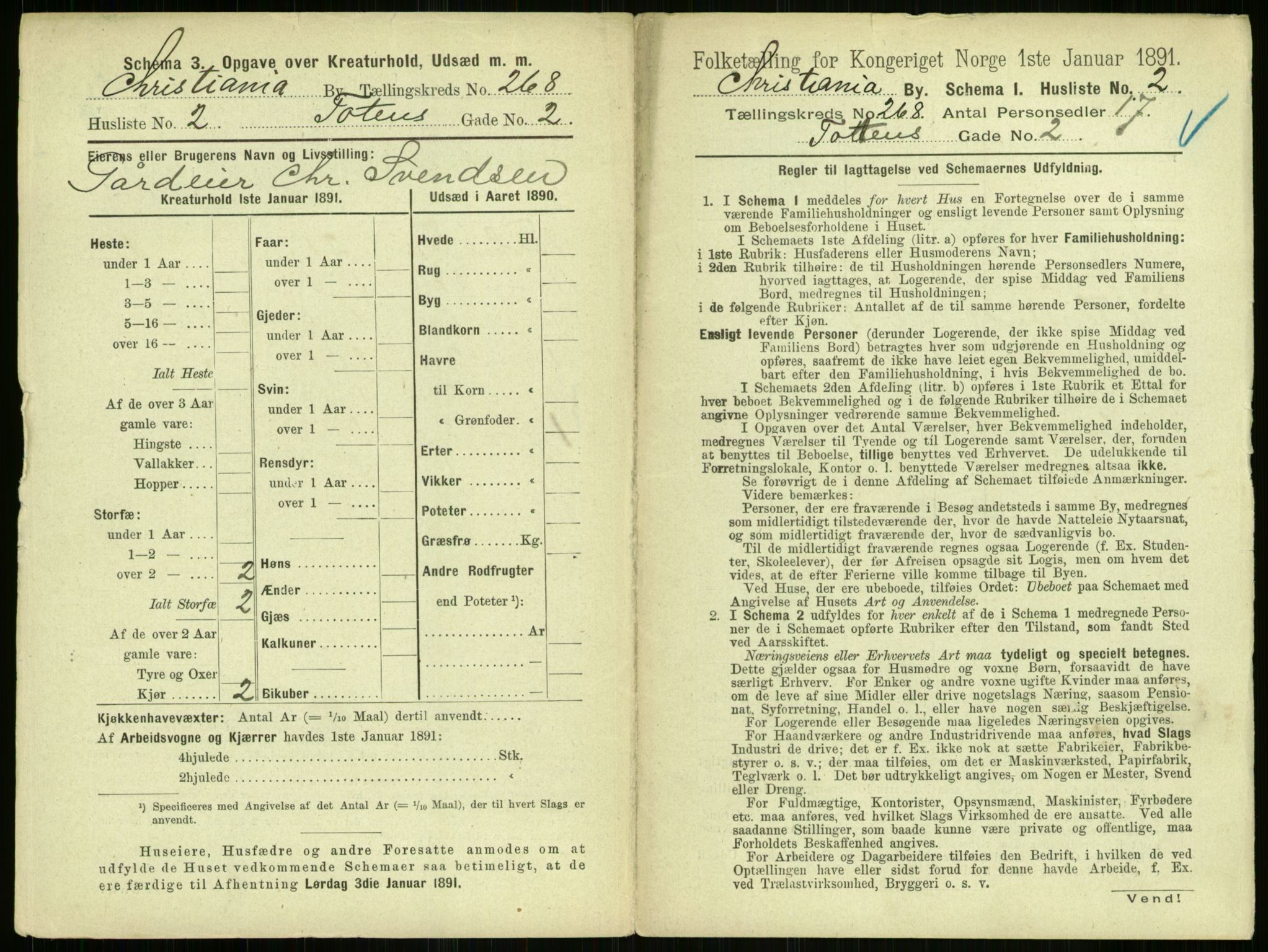 RA, 1891 census for 0301 Kristiania, 1891, p. 161977