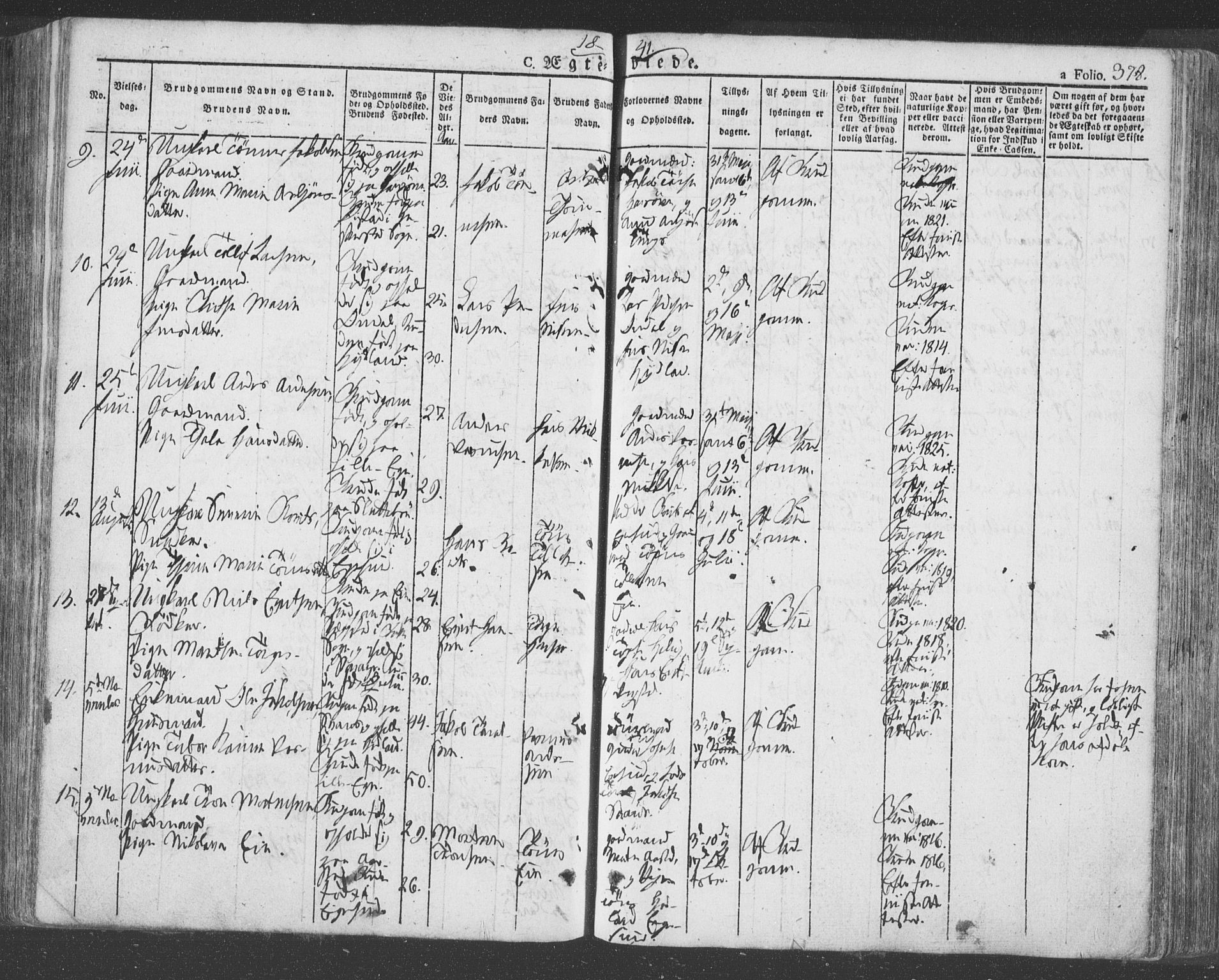 Eigersund sokneprestkontor, AV/SAST-A-101807/S08/L0009: Parish register (official) no. A 9, 1827-1850, p. 378