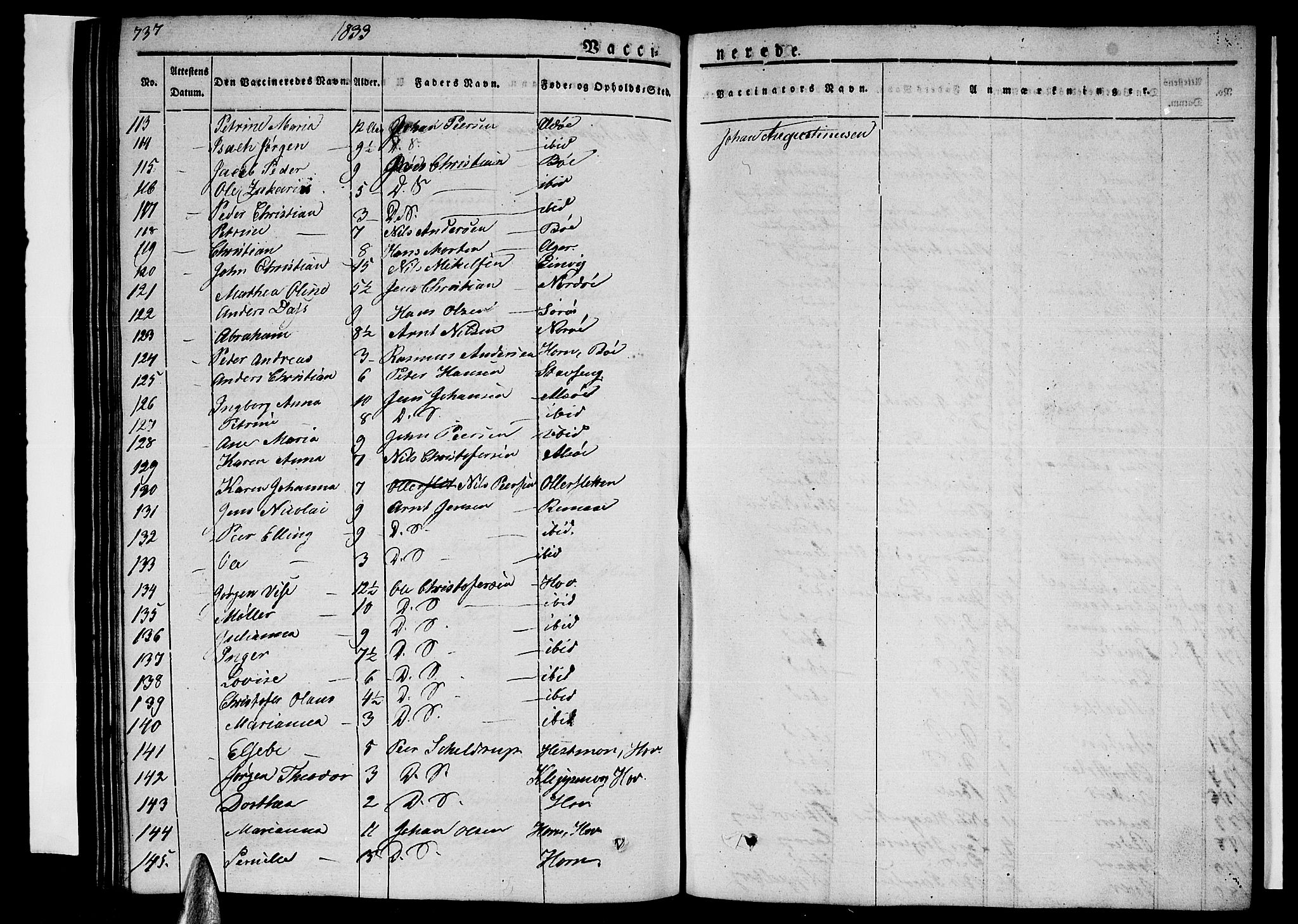 Ministerialprotokoller, klokkerbøker og fødselsregistre - Nordland, AV/SAT-A-1459/838/L0548: Parish register (official) no. 838A06, 1829-1839, p. 737-738