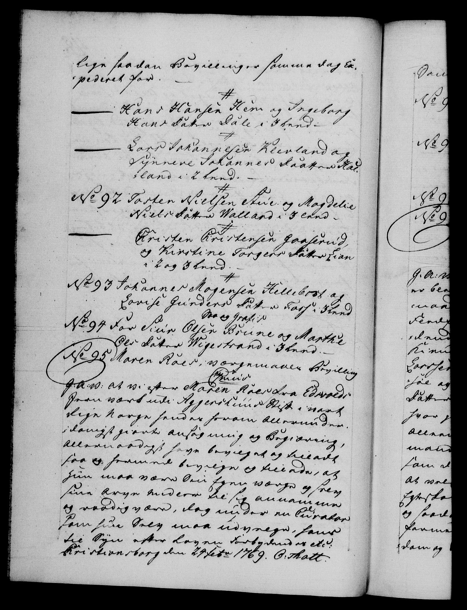 Danske Kanselli 1572-1799, AV/RA-EA-3023/F/Fc/Fca/Fcaa/L0044: Norske registre, 1769-1771, p. 48b