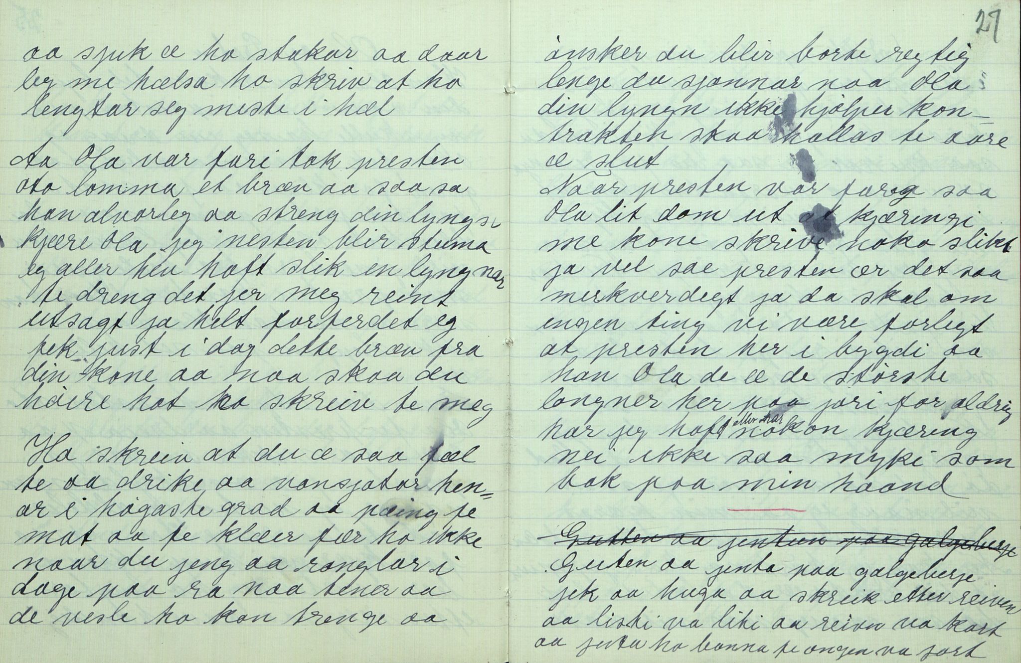 Rikard Berge, TEMU/TGM-A-1003/F/L0007/0018: 251-299 / 268 Uppskriftir av Gunnhild T. Kivle for Rikard Berge, 1915, p. 26-27