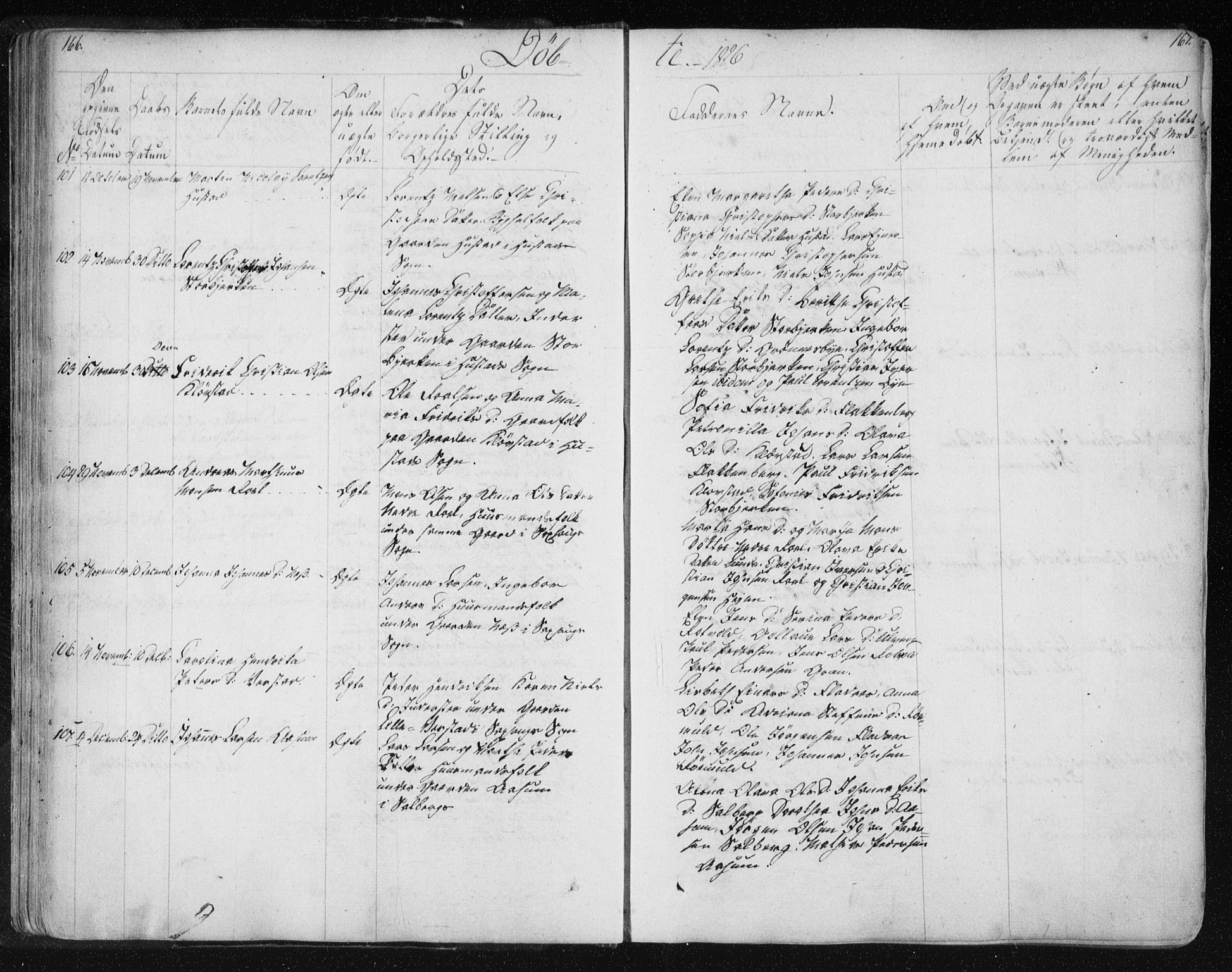 Ministerialprotokoller, klokkerbøker og fødselsregistre - Nord-Trøndelag, SAT/A-1458/730/L0276: Parish register (official) no. 730A05, 1822-1830, p. 166-167