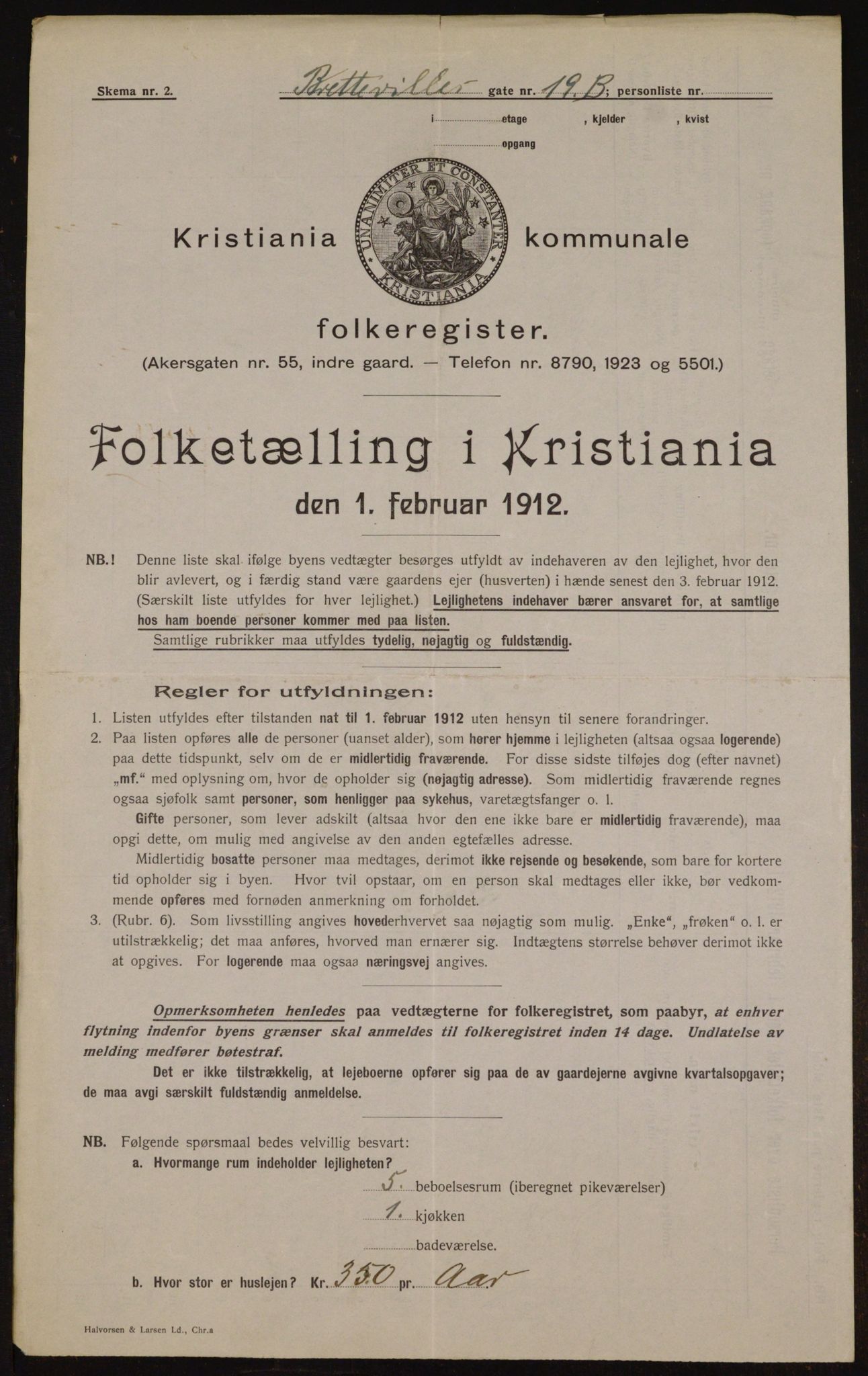 OBA, Municipal Census 1912 for Kristiania, 1912, p. 8621