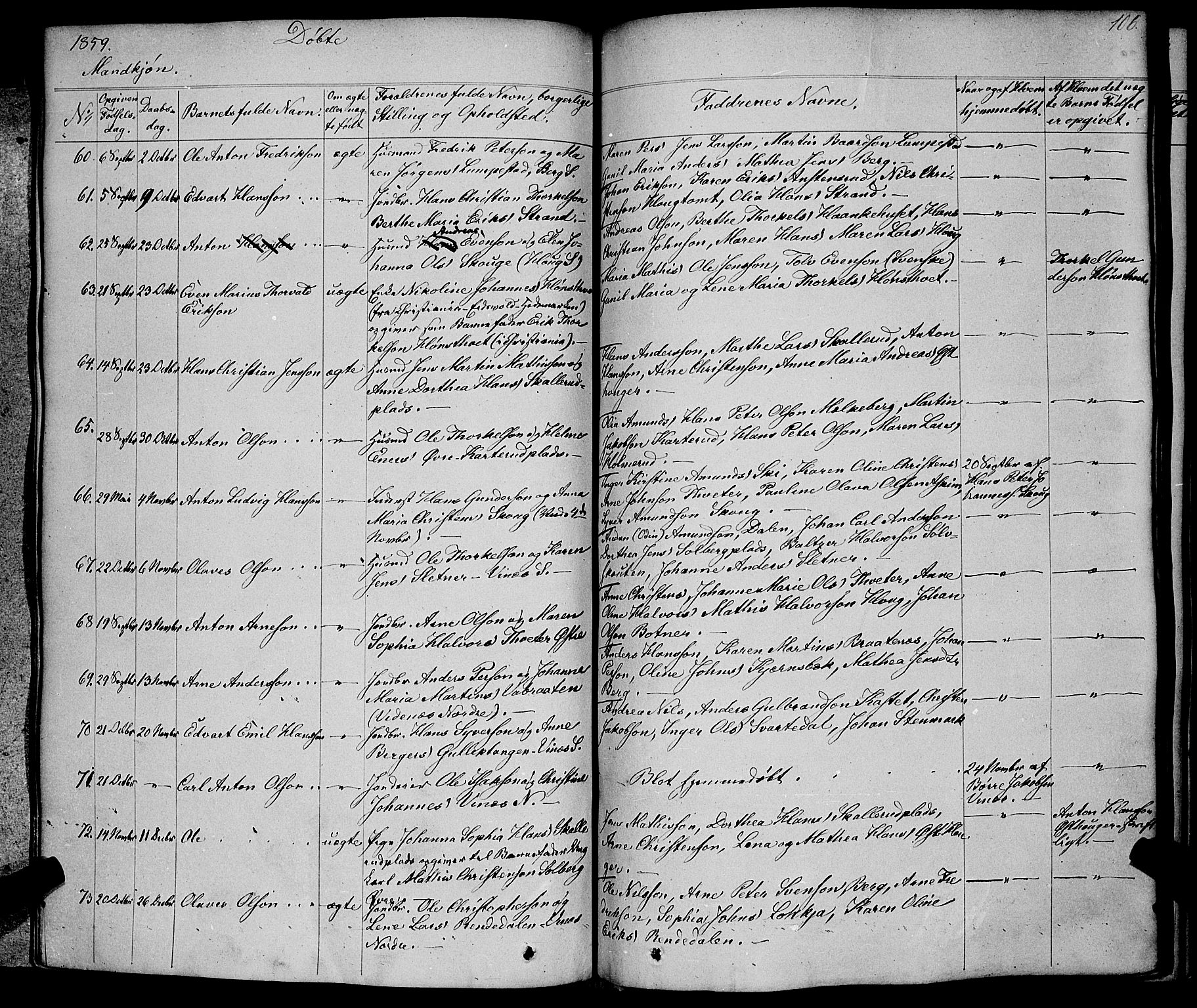 Skiptvet prestekontor Kirkebøker, AV/SAO-A-20009/F/Fa/L0006: Parish register (official) no. 6, 1839-1860, p. 106