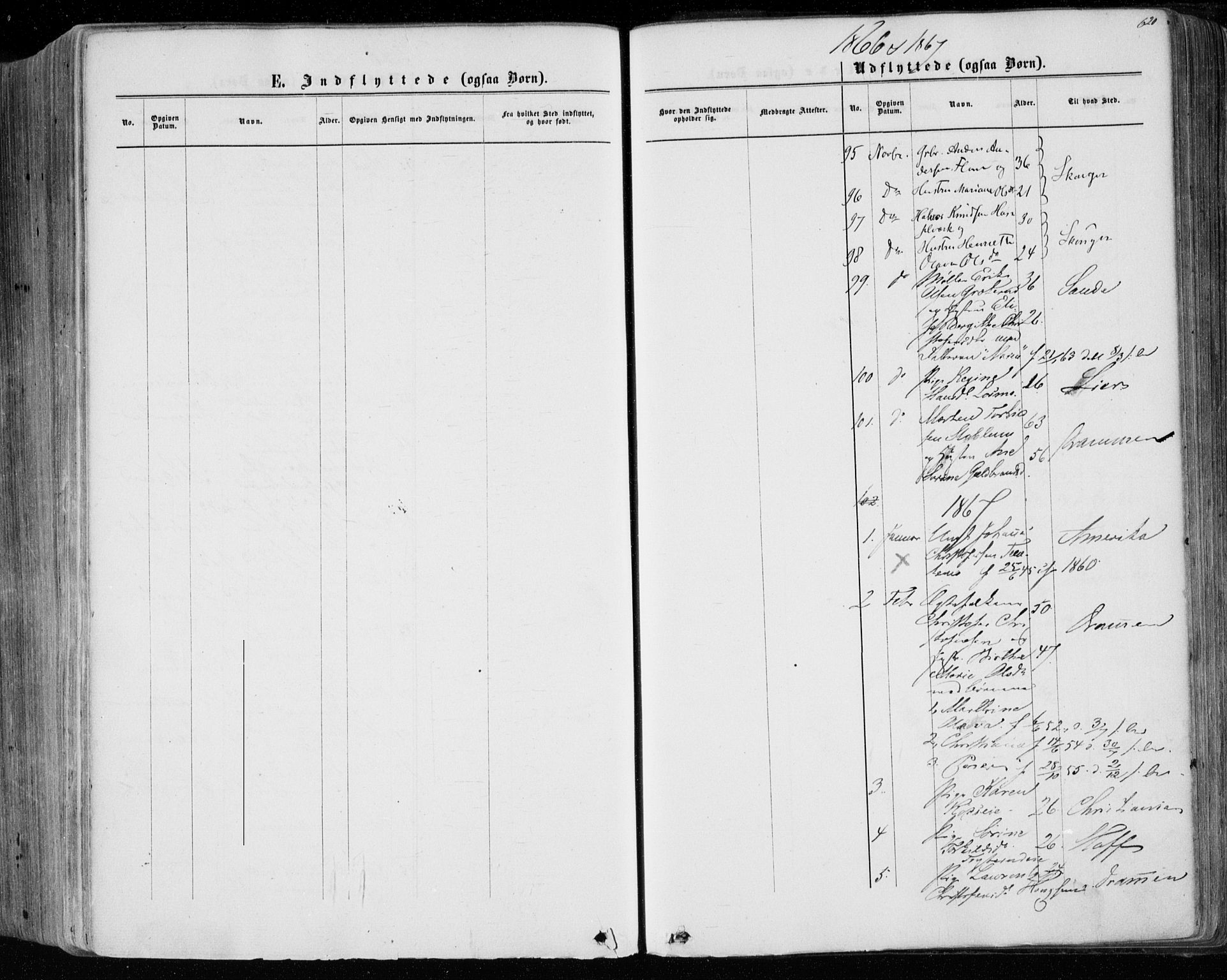 Eiker kirkebøker, AV/SAKO-A-4/F/Fa/L0016: Parish register (official) no. I 16, 1860-1868, p. 620