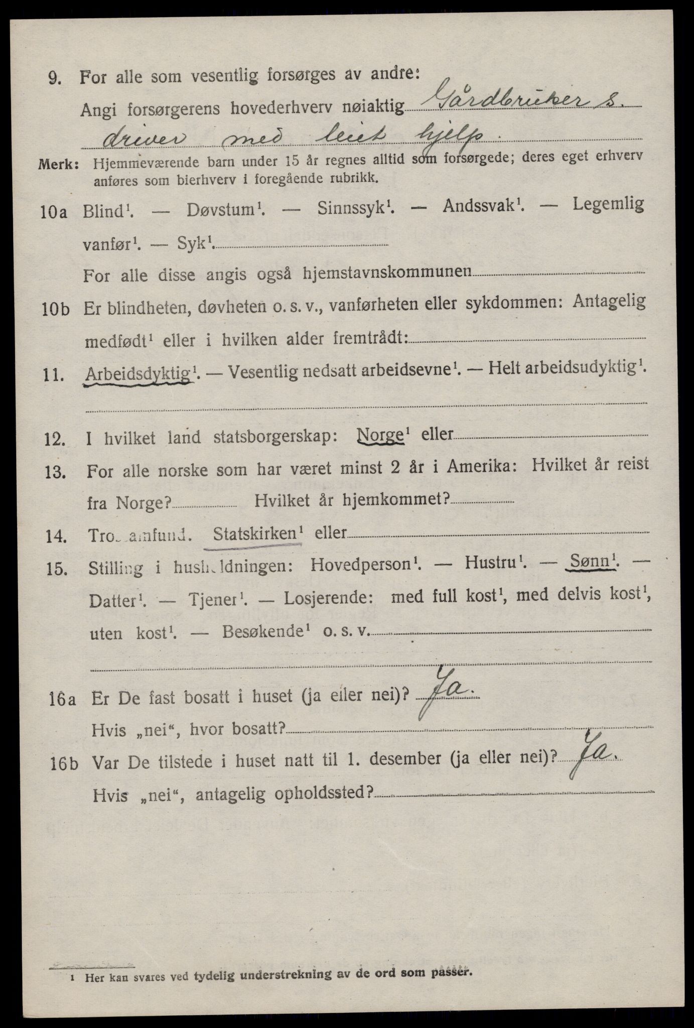 SAKO, 1920 census for Hjartdal, 1920, p. 2801