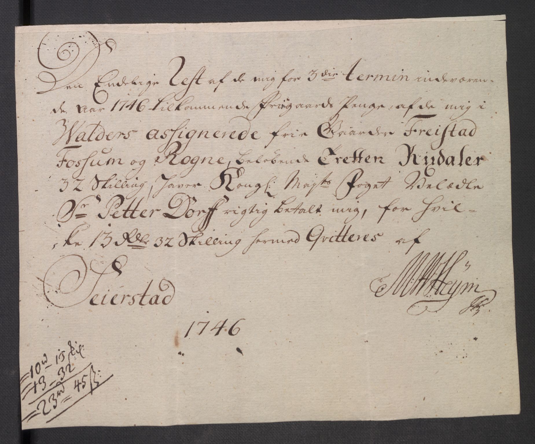 Rentekammeret inntil 1814, Reviderte regnskaper, Fogderegnskap, RA/EA-4092/R18/L1345: Fogderegnskap Hadeland, Toten og Valdres, 1745-1746, p. 465