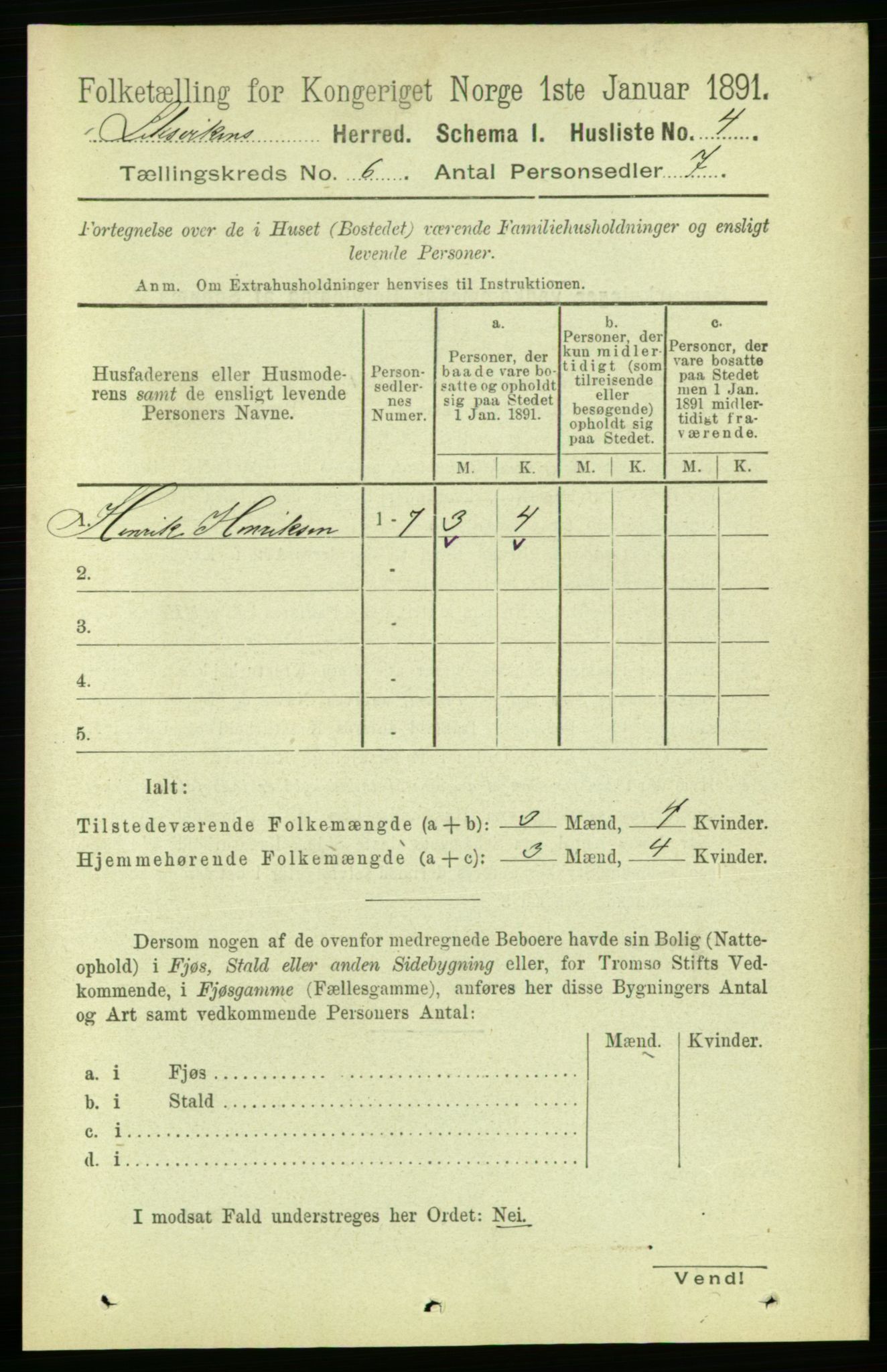 RA, 1891 census for 1718 Leksvik, 1891, p. 3136