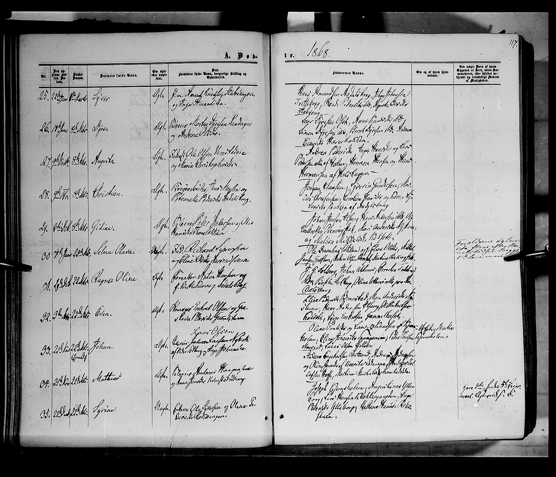 Løten prestekontor, AV/SAH-PREST-022/K/Ka/L0008: Parish register (official) no. 8, 1860-1877, p. 117