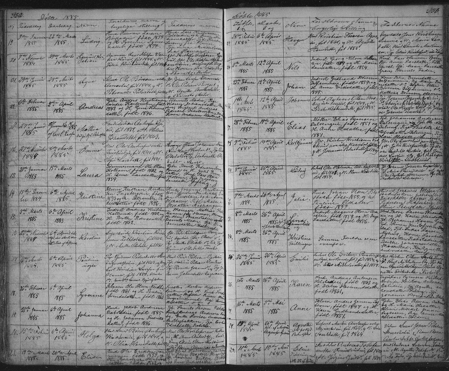 Vang prestekontor, Hedmark, AV/SAH-PREST-008/H/Ha/Hab/L0010A: Parish register (copy) no. 10a, 1854-1896, p. 382-383