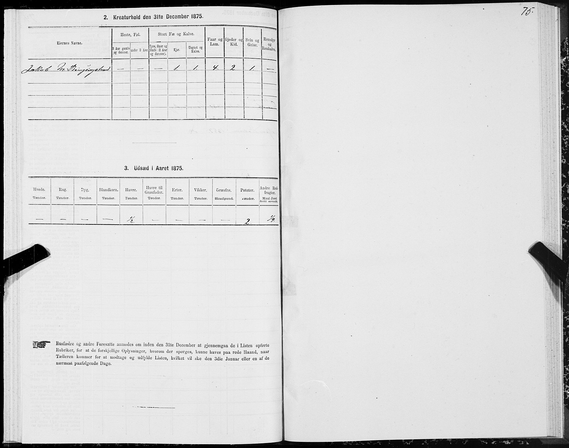 SAT, 1875 census for 1514P Sande, 1875, p. 2075