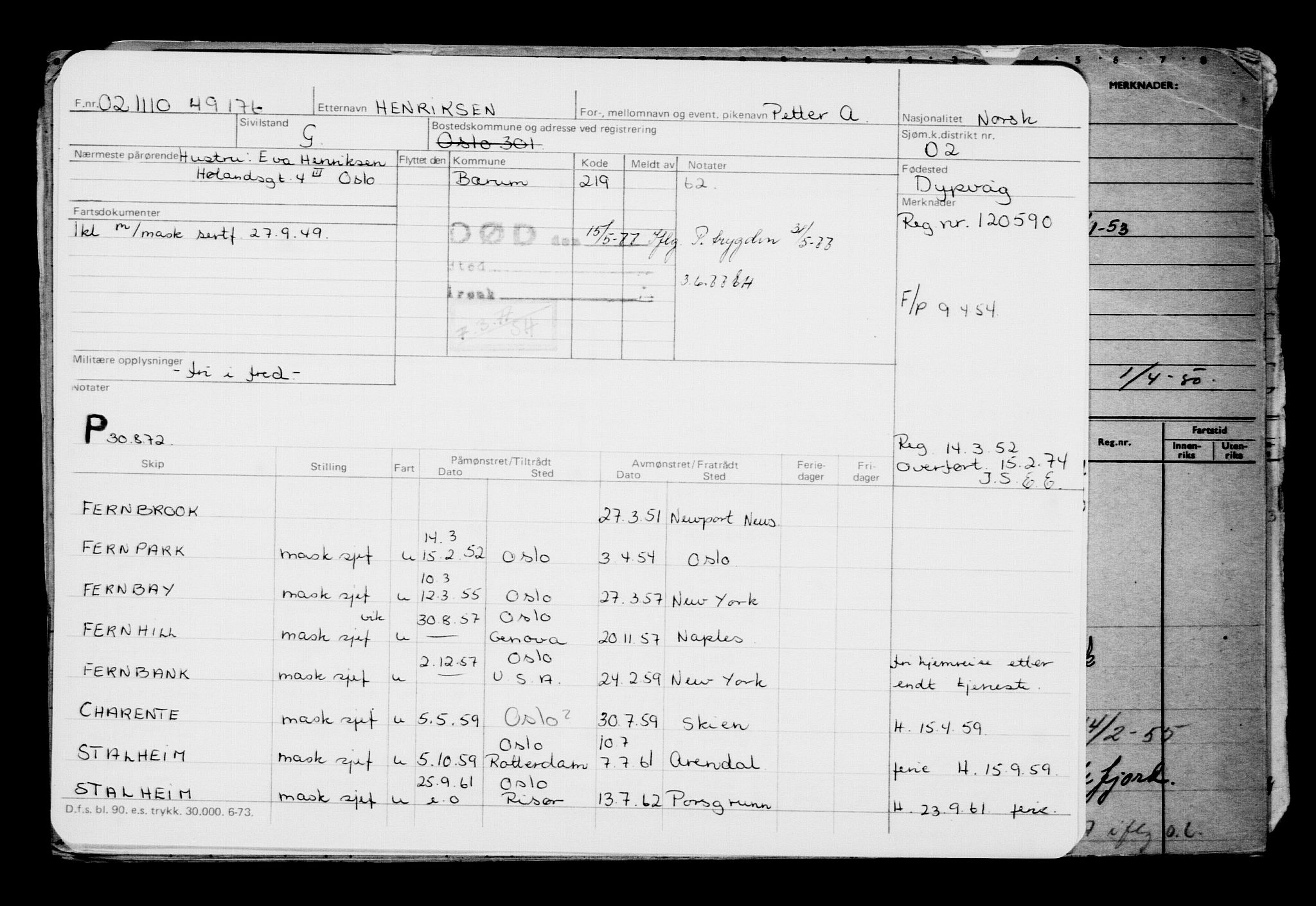 Direktoratet for sjømenn, AV/RA-S-3545/G/Gb/L0092: Hovedkort, 1910, p. 459