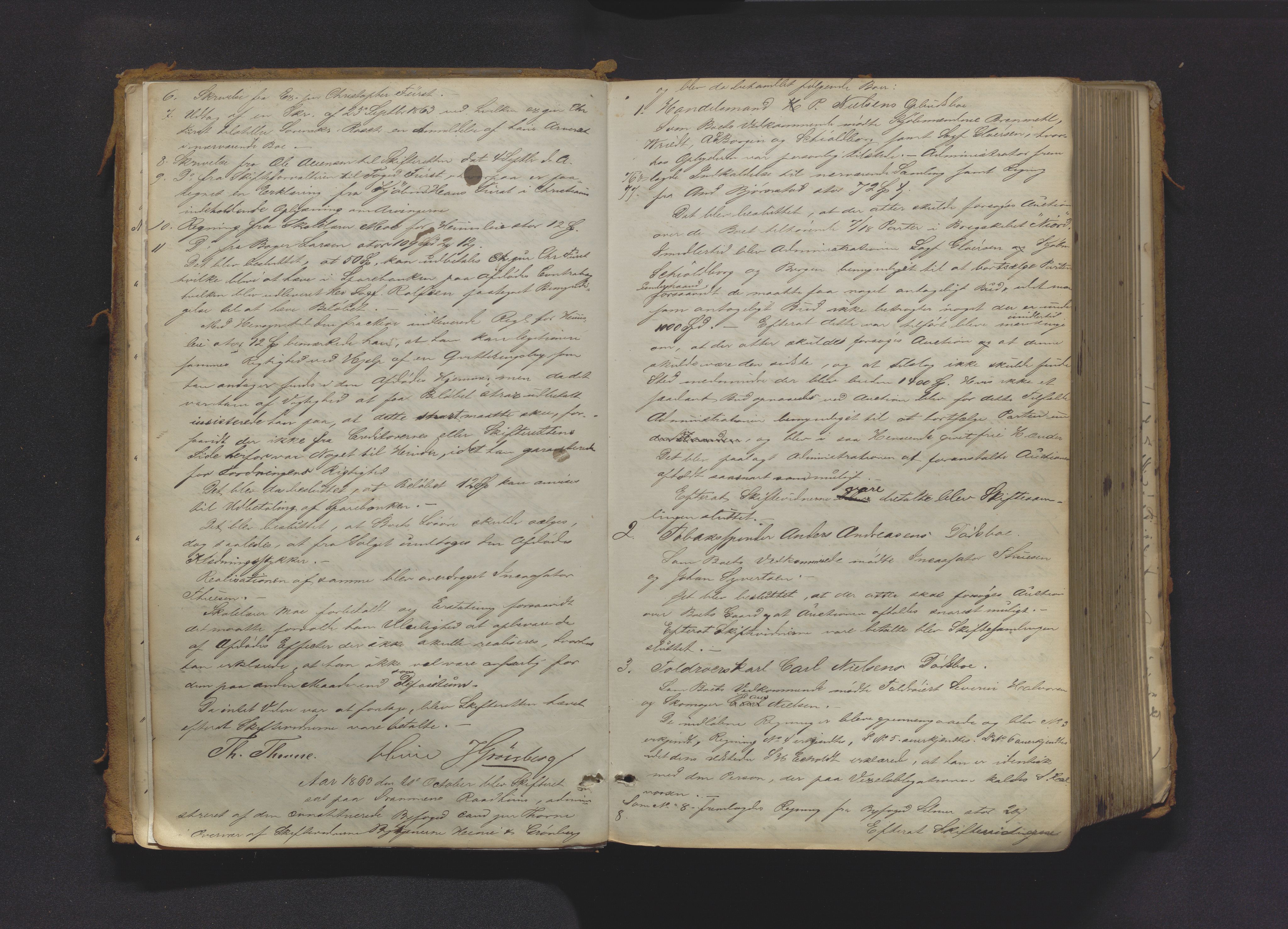 Drammen byfogd, AV/SAKO-A-222/H/Hb/Hbc/L0011: Skifteforhandlingsprotokoll., 1863-1873, p. 11