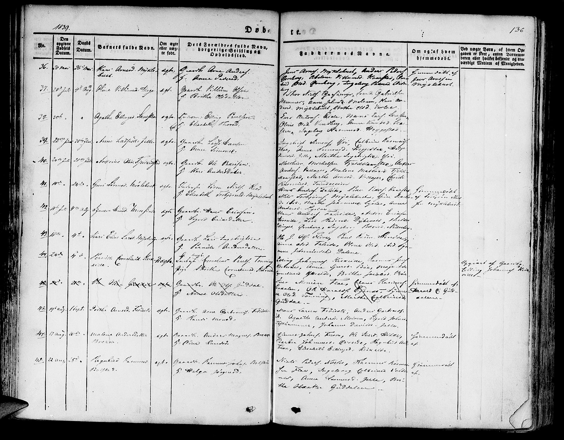 Innvik sokneprestembete, SAB/A-80501: Parish register (official) no. A 4I, 1831-1846, p. 136