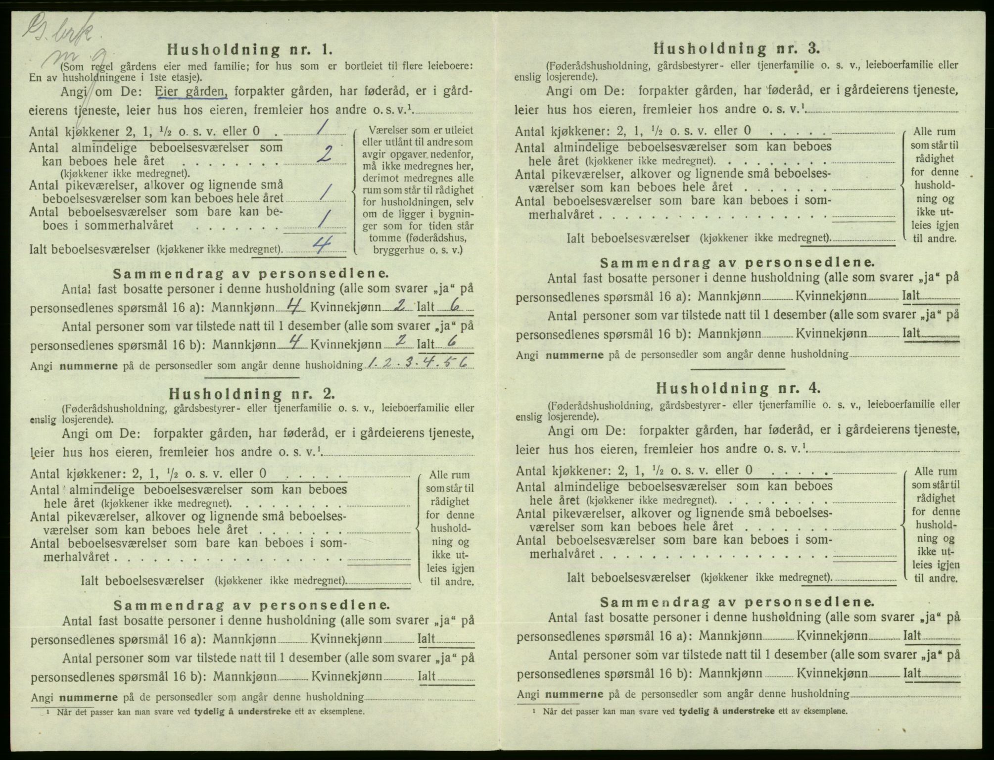 SAB, 1920 census for Etne, 1920, p. 271