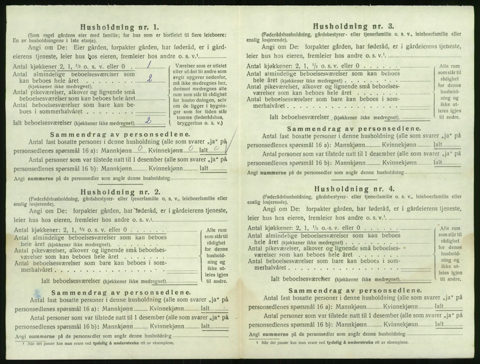 SAK, 1920 census for Froland, 1920, p. 336