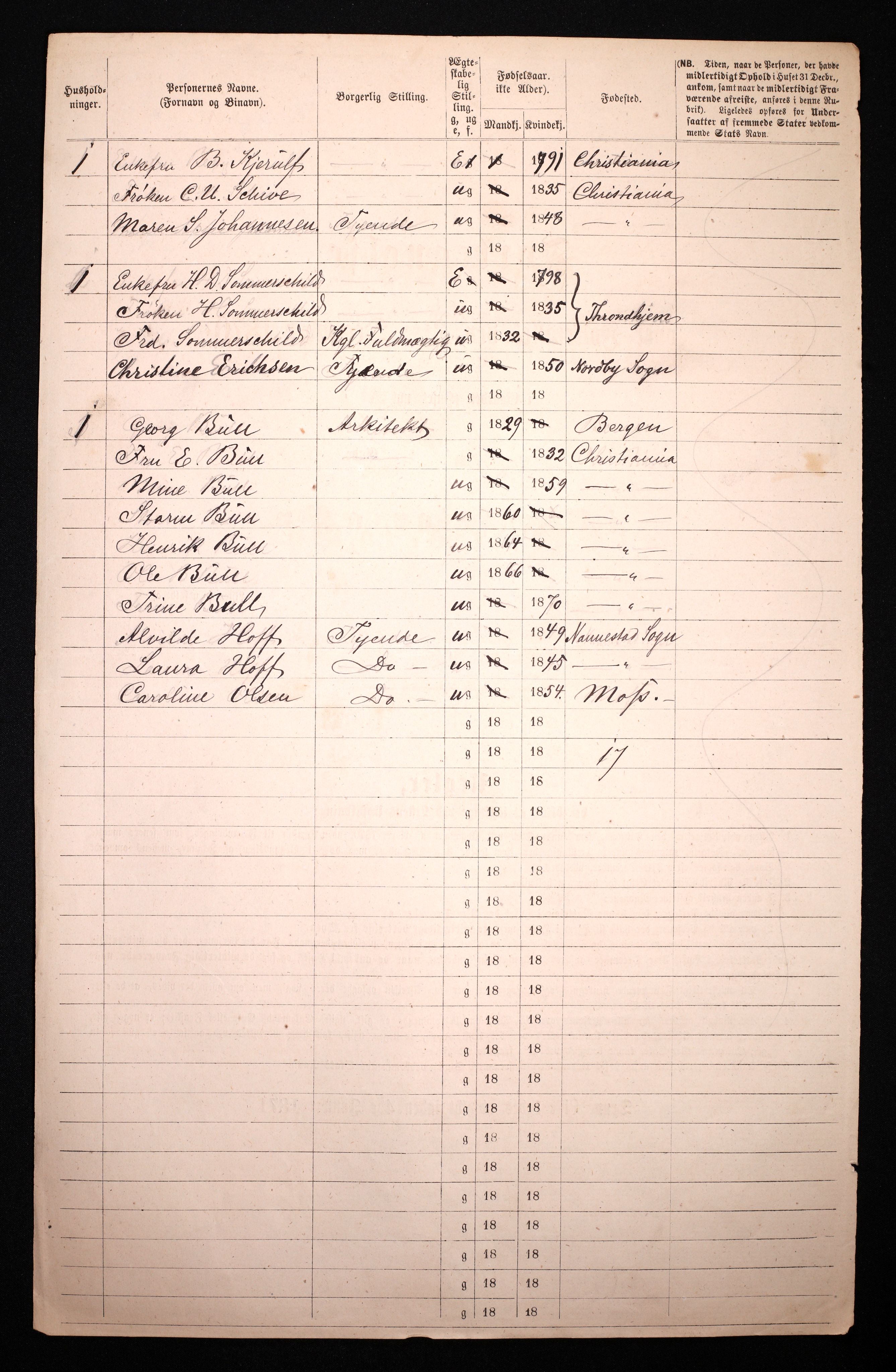 RA, 1870 census for 0301 Kristiania, 1870, p. 3610