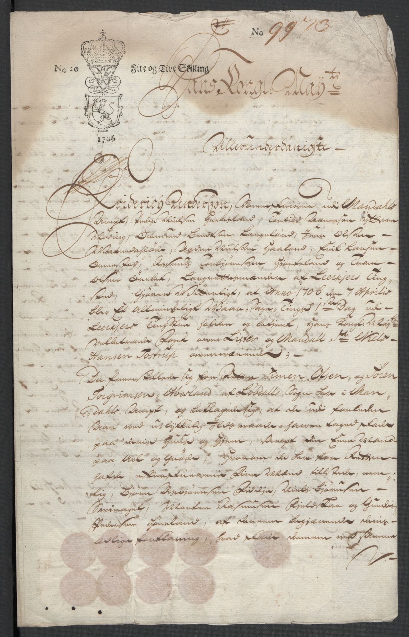 Rentekammeret inntil 1814, Reviderte regnskaper, Fogderegnskap, RA/EA-4092/R43/L2551: Fogderegnskap Lista og Mandal, 1705-1709, p. 393