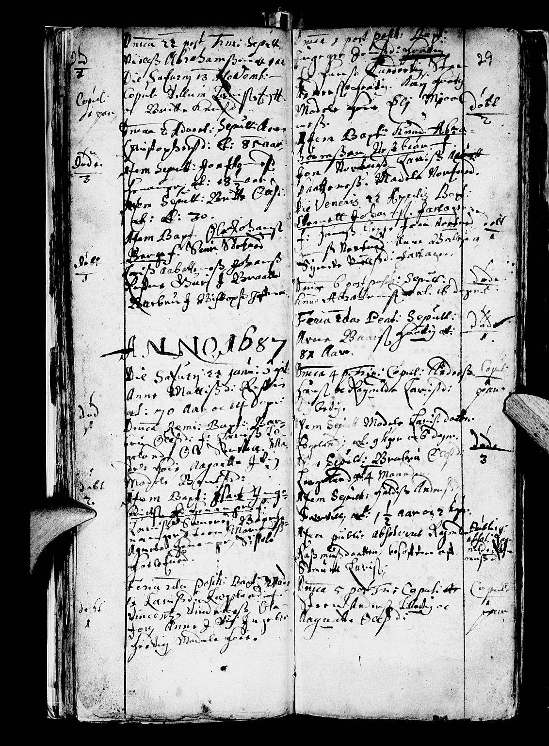 Os sokneprestembete, SAB/A-99929: Parish register (official) no. A 5, 1669-1760, p. 29