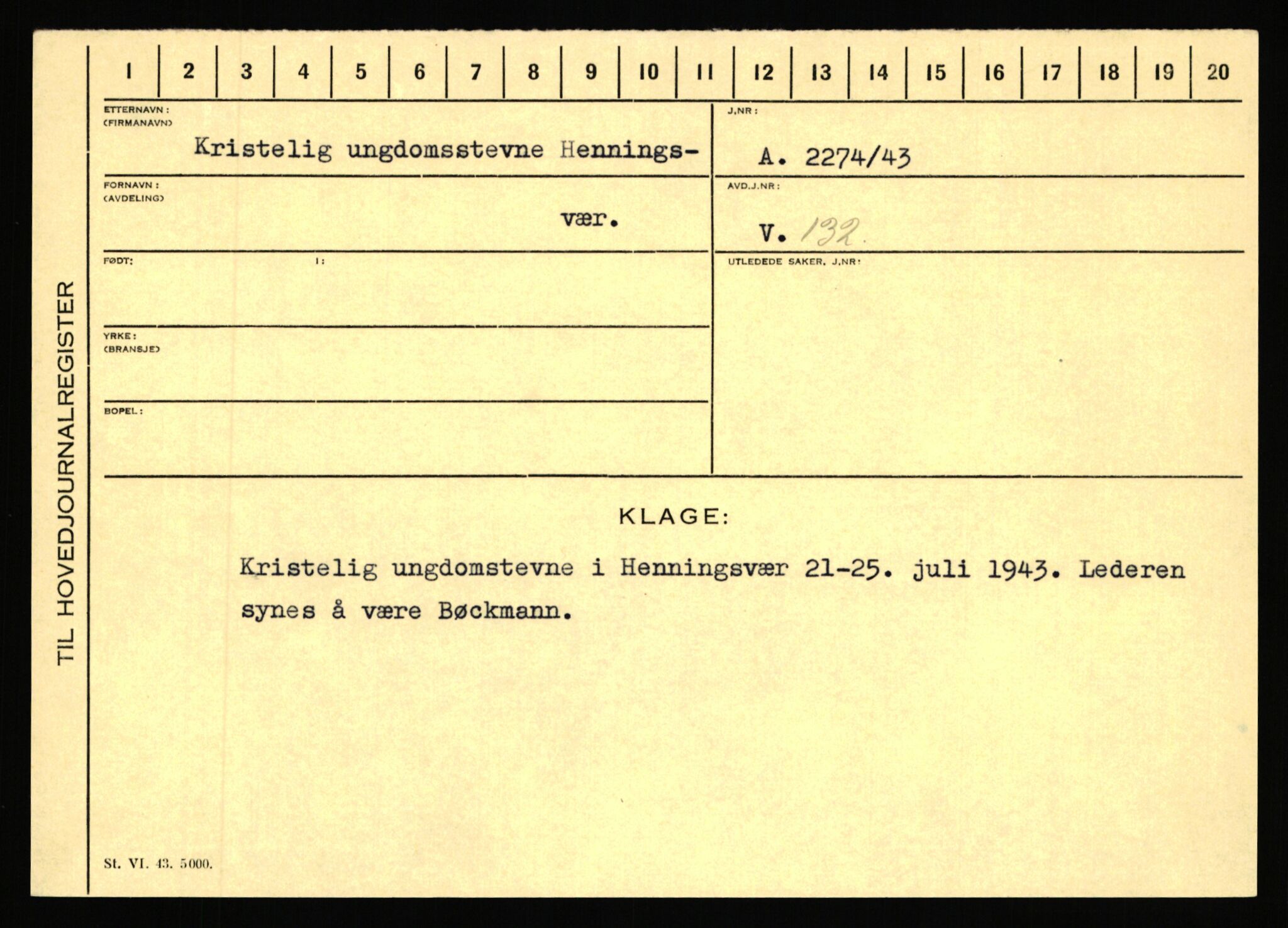 Statspolitiet - Hovedkontoret / Osloavdelingen, AV/RA-S-1329/C/Ca/L0009: Knutsen - Limstrand, 1943-1945, p. 950