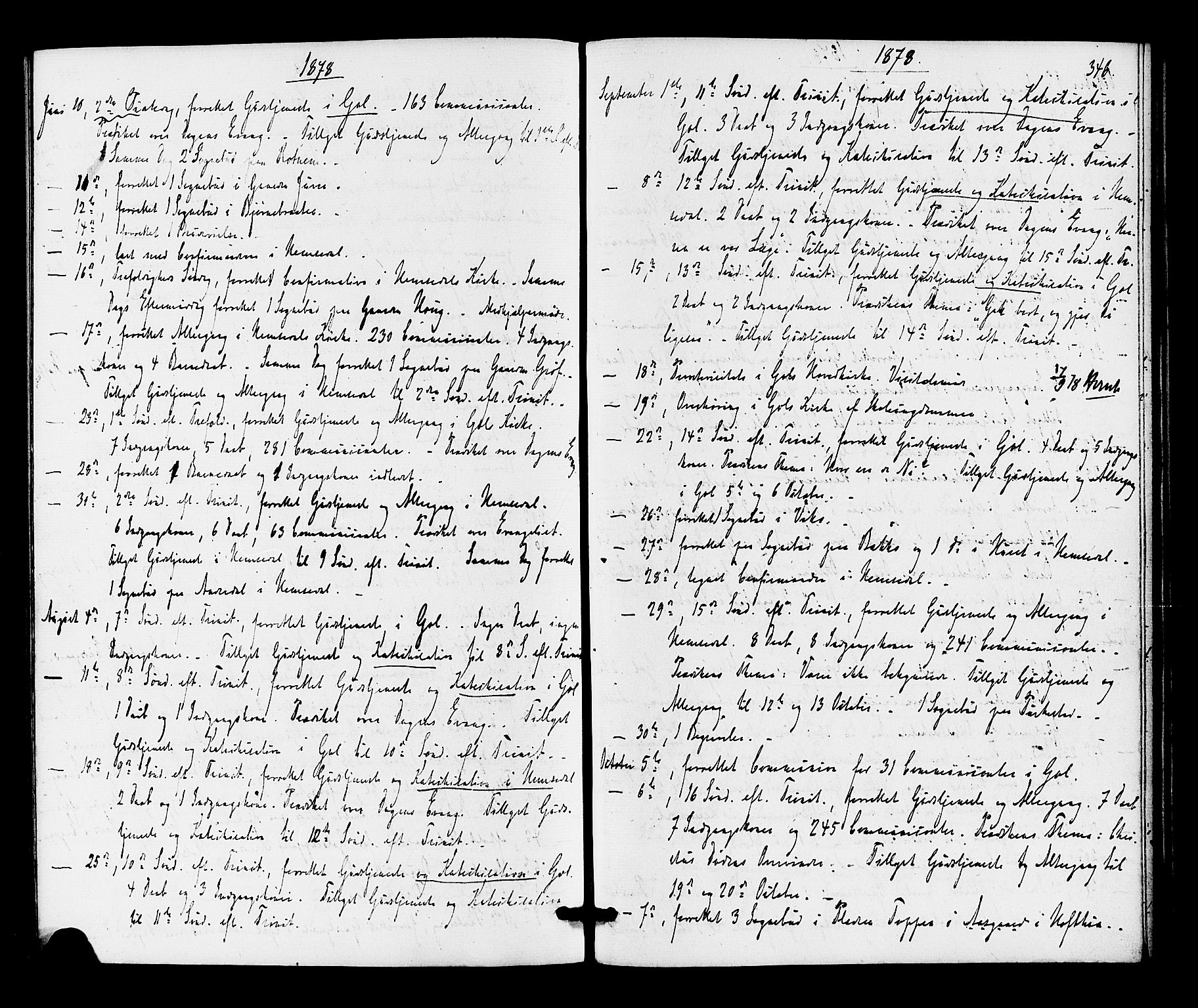 Gol kirkebøker, AV/SAKO-A-226/F/Fa/L0004: Parish register (official) no. I 4, 1876-1886, p. 346