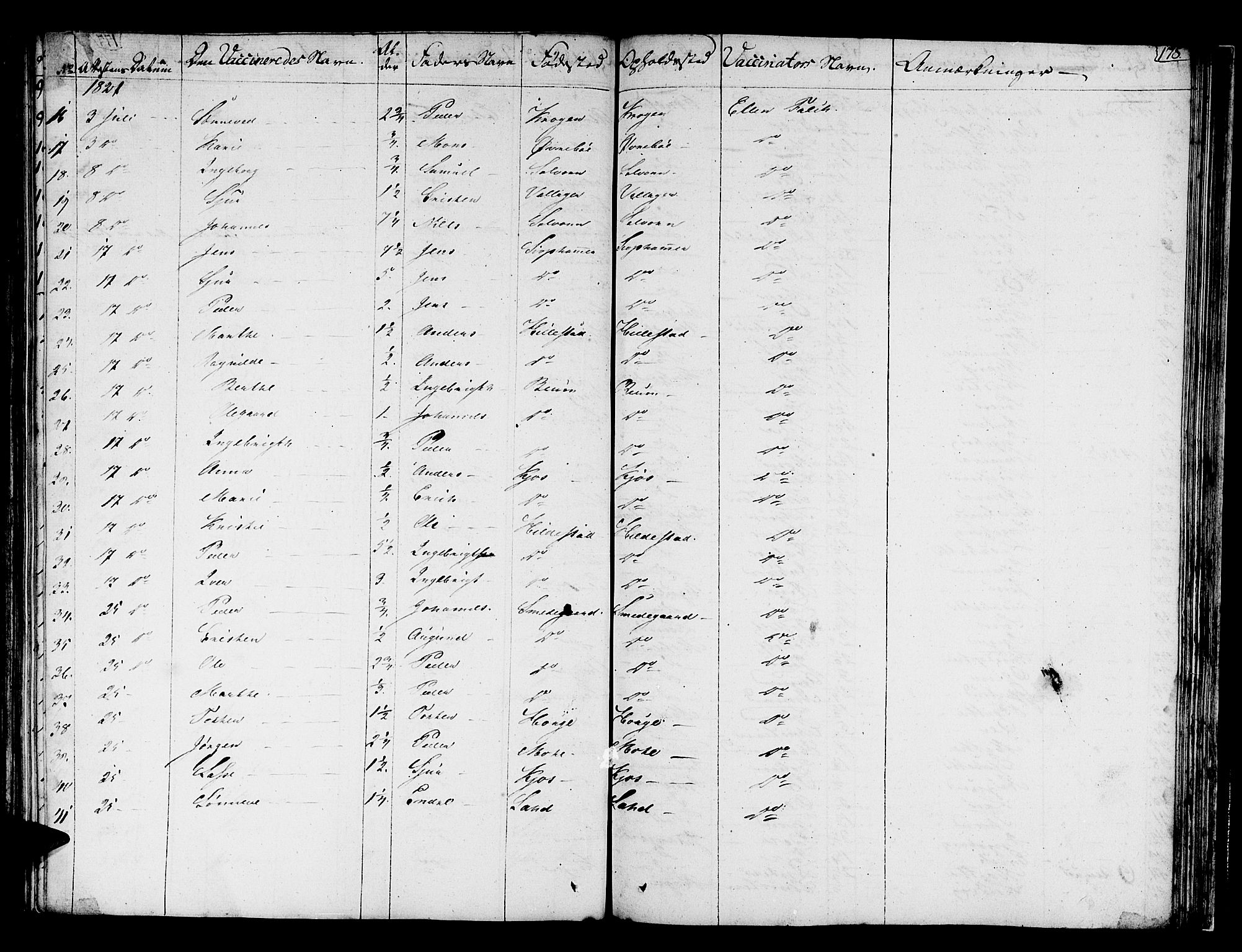 Hafslo sokneprestembete, AV/SAB-A-80301/H/Haa/Haaa/L0004: Parish register (official) no. A 4, 1821-1834, p. 178