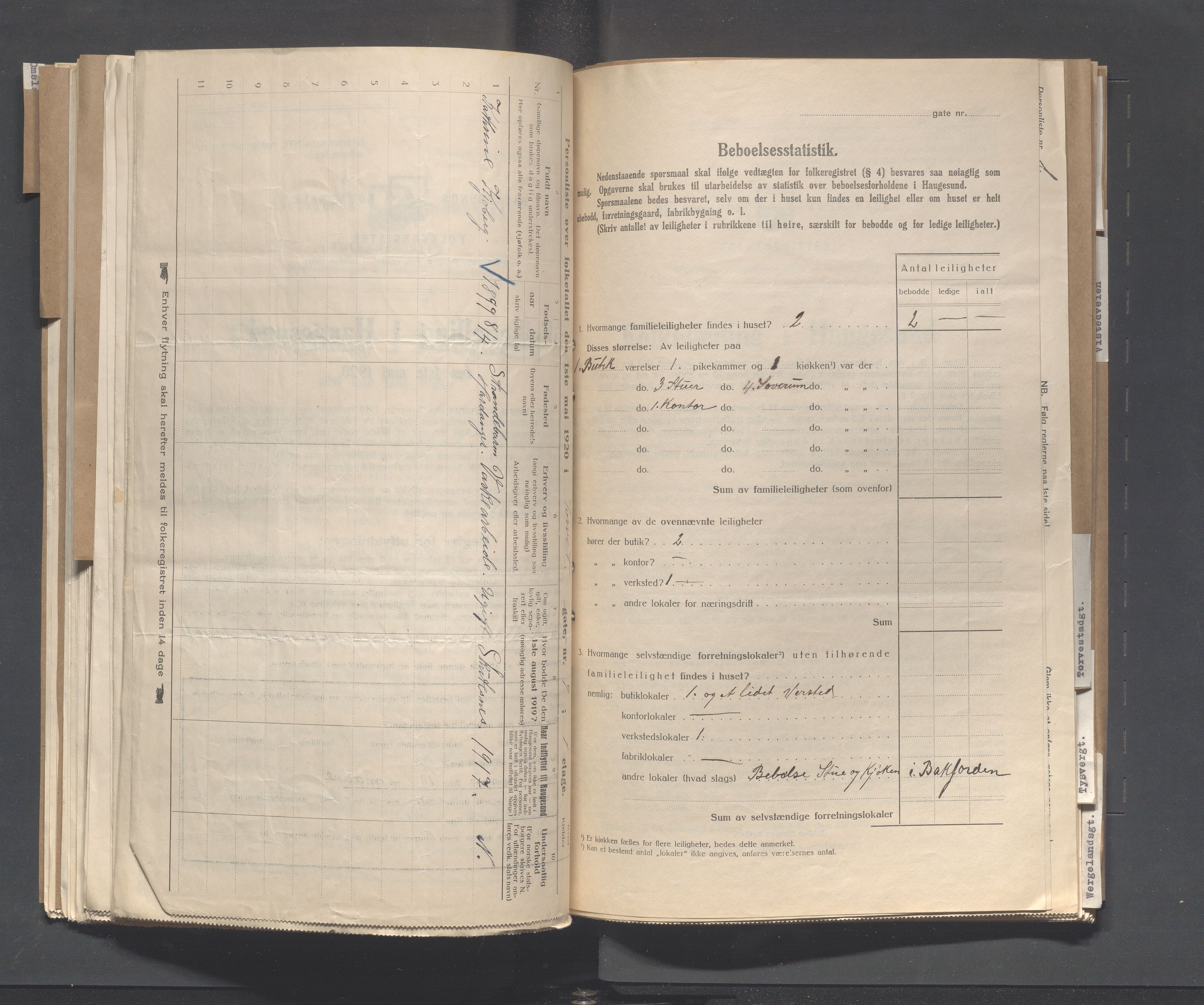 IKAR, Local census 1.5.1920 for Haugesund, 1920, p. 5234